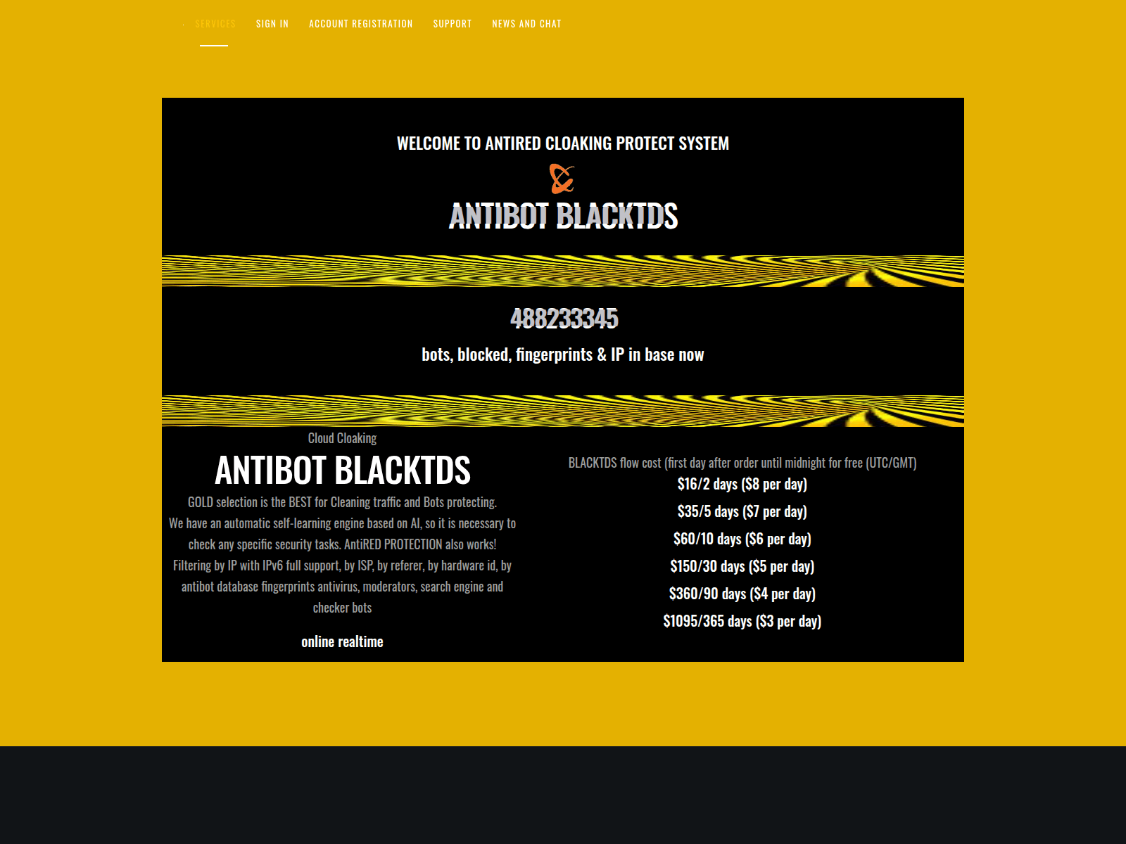 Screenshot of blacktds.pro