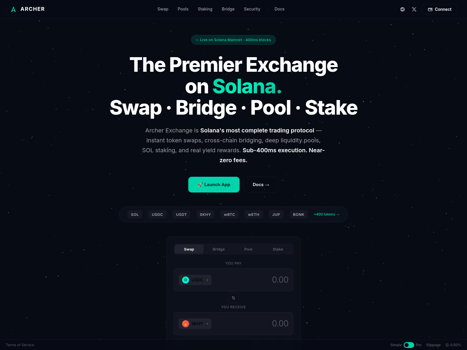 Screenshot of archer-exchange.org
