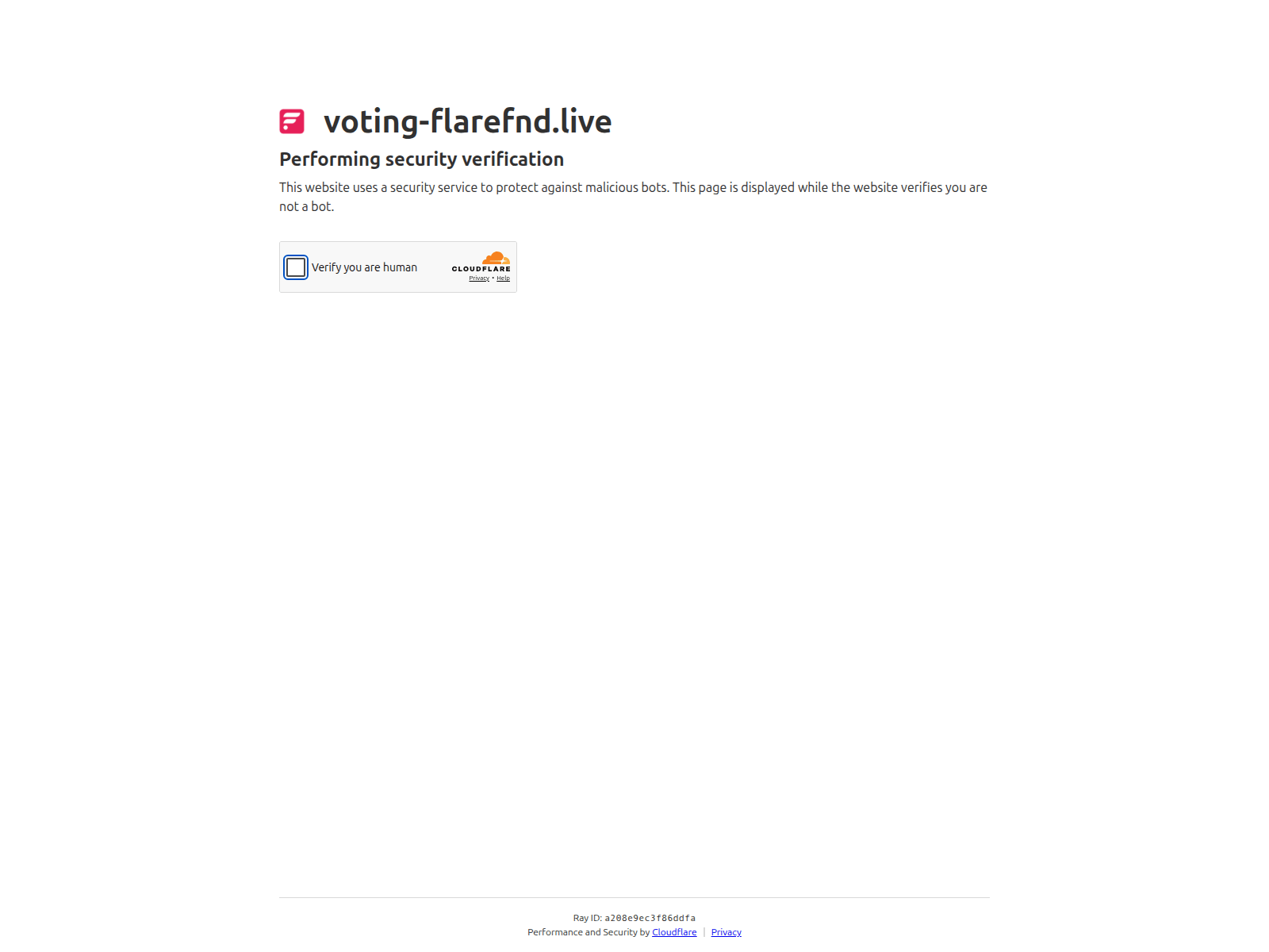 Screenshot of voting-flarefnd.live