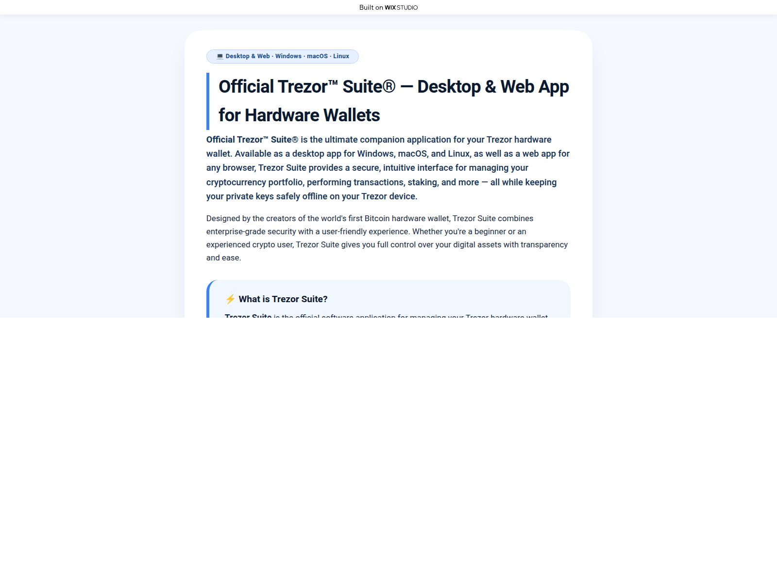 Screenshot of ext-appsuite.wixstudio.com