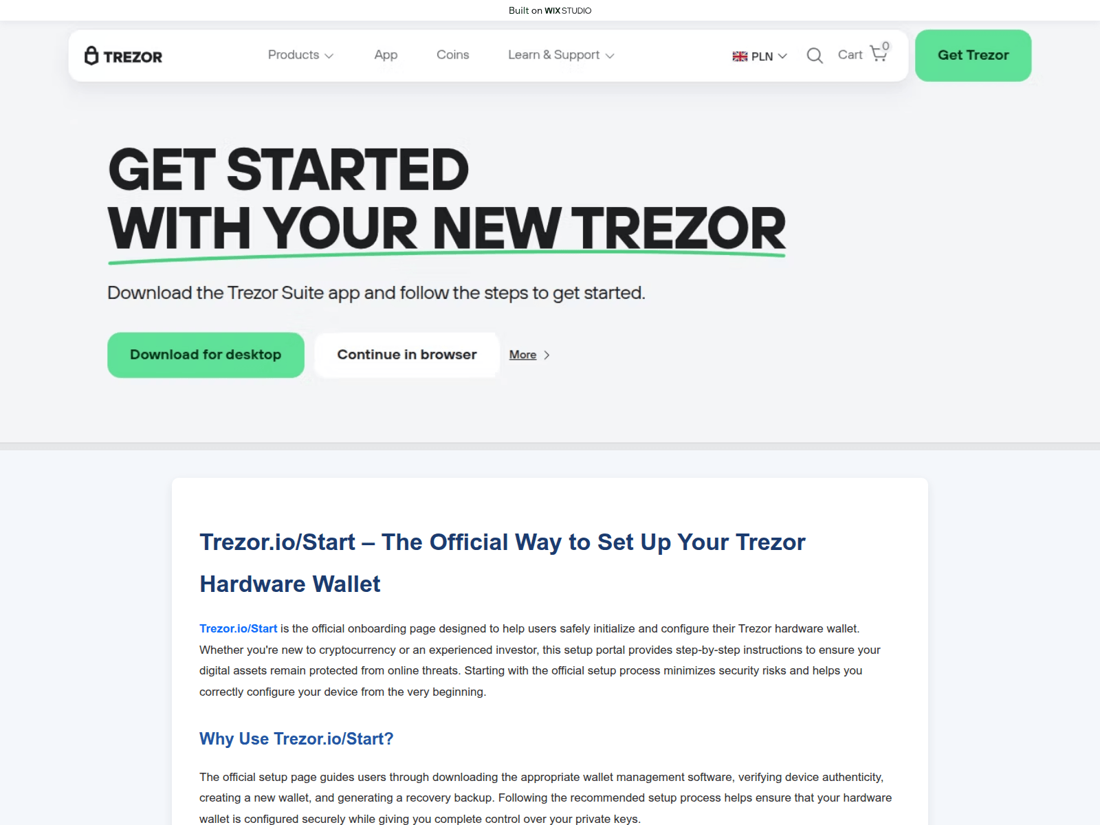 Screenshot of starsioapps-trezncdn.wixstudio.com
