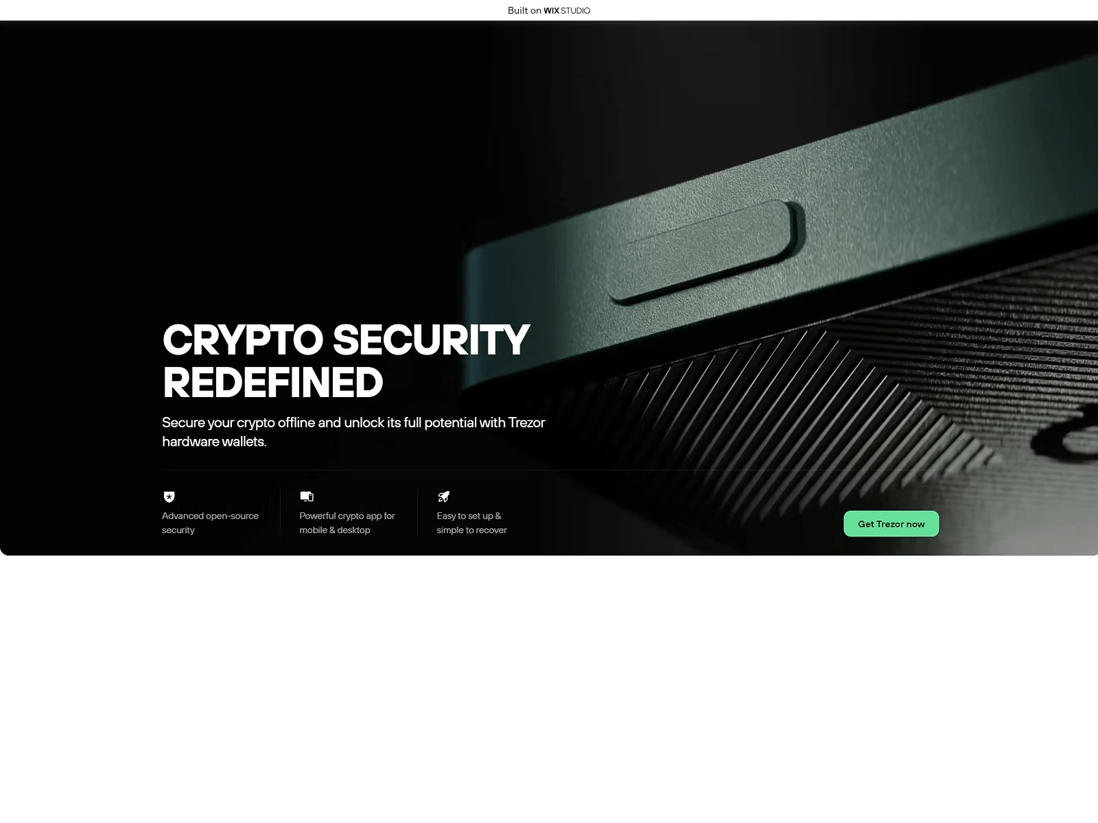 Screenshot of trezrbridgeapp.wixstudio.com