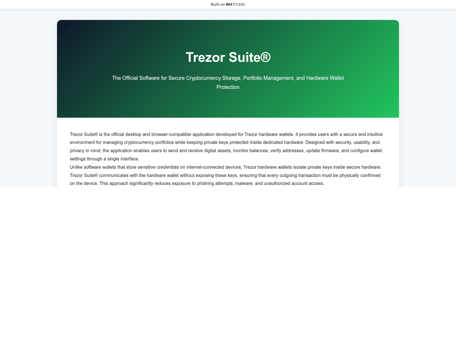 Screenshot of en-suitetrezar.wixstudio.com