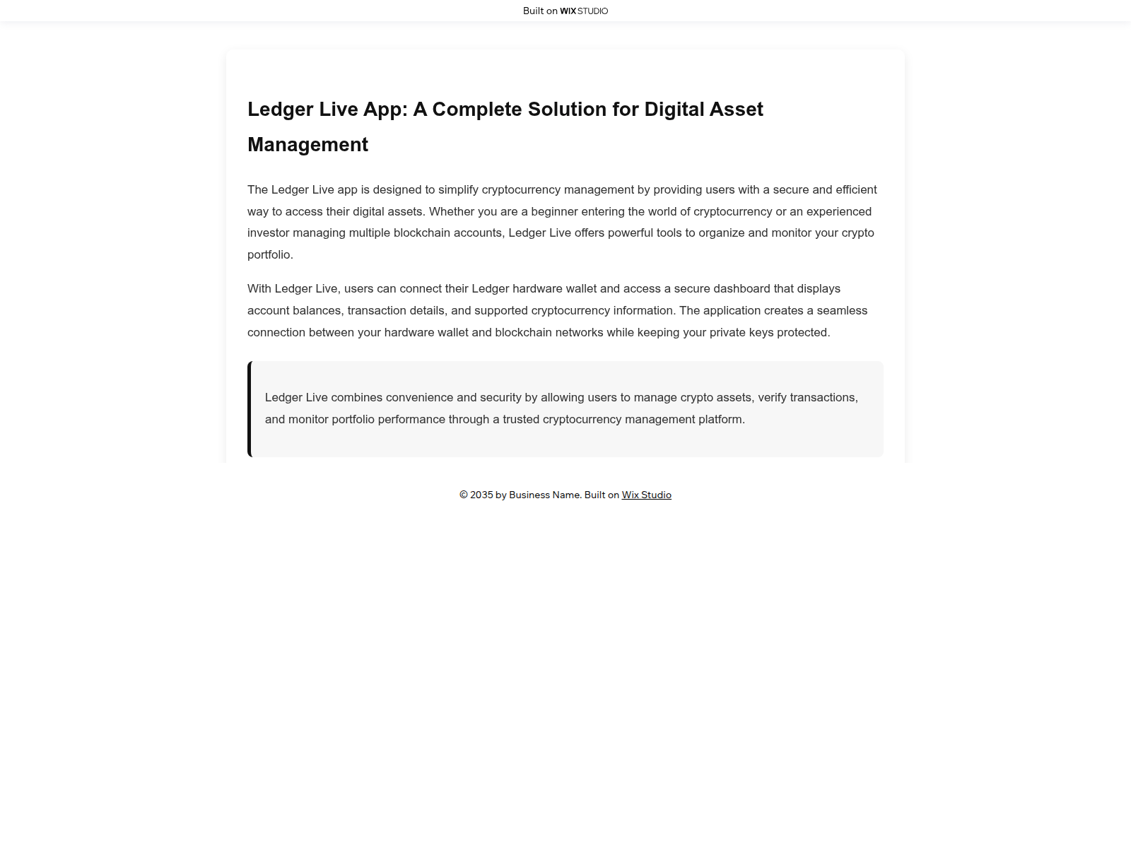 Screenshot of my-ledgruscdn.wixstudio.com