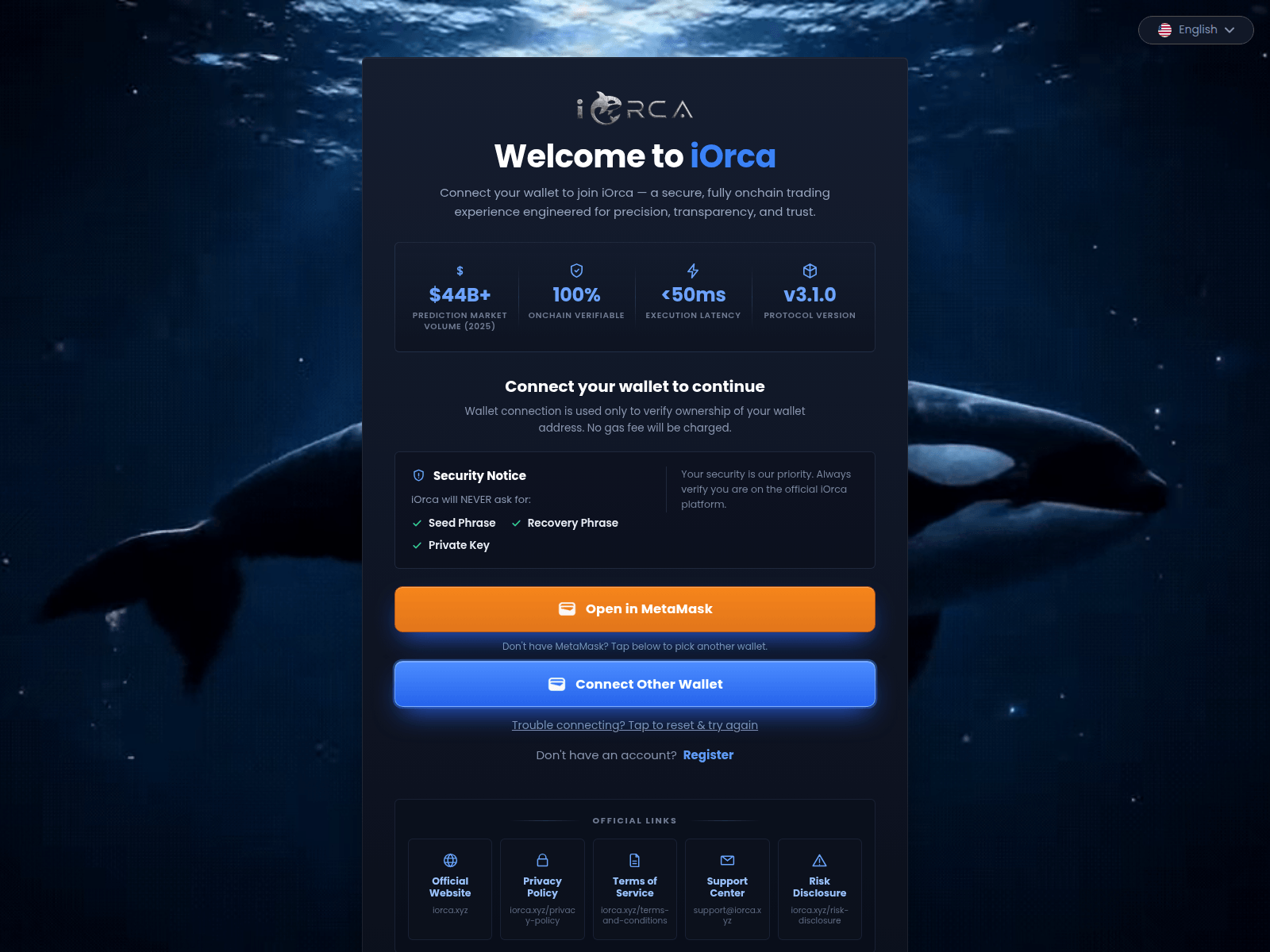 Screenshot of dapp.ocagent.one