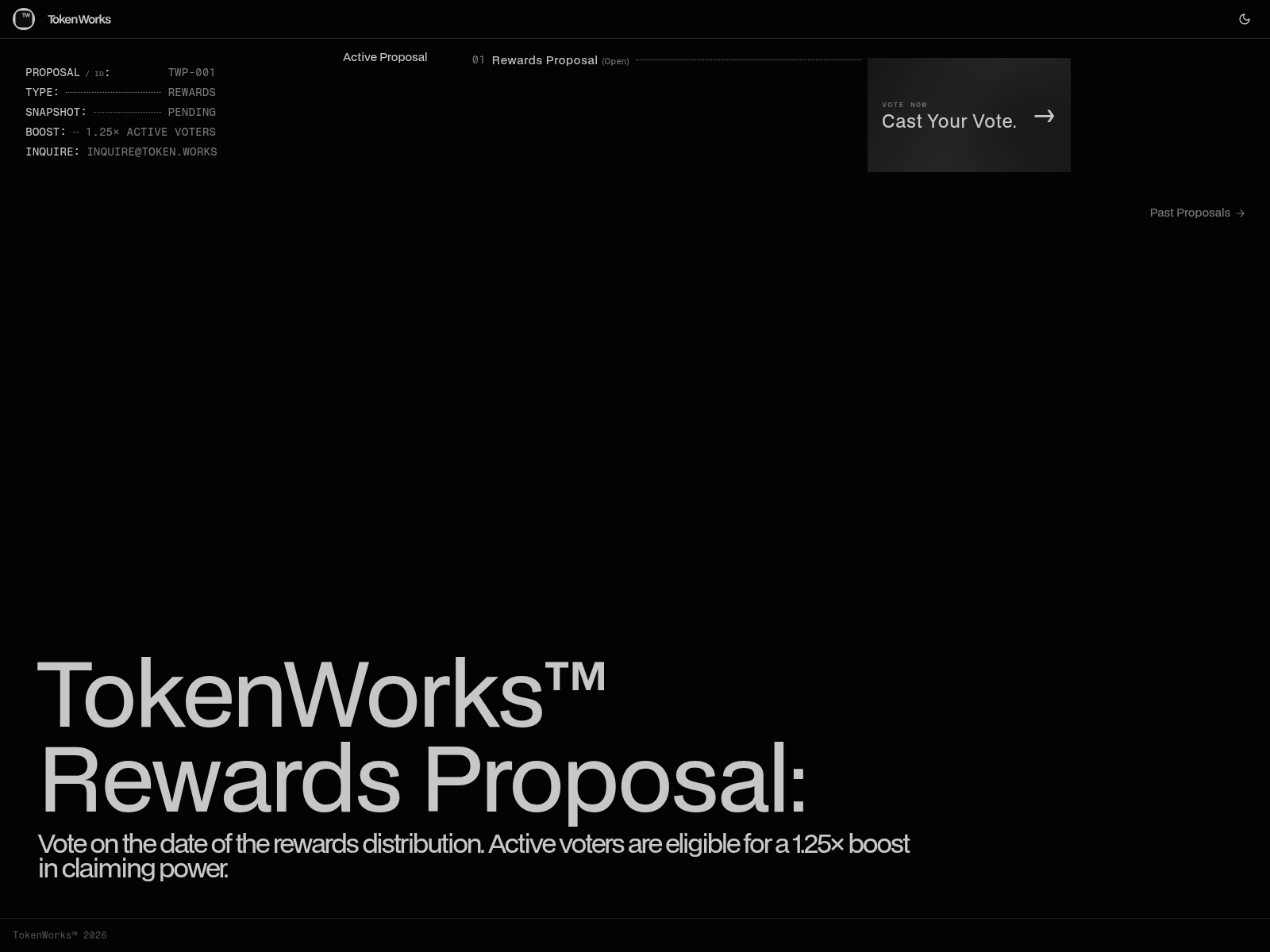 Screenshot of votes-tokenworks.com