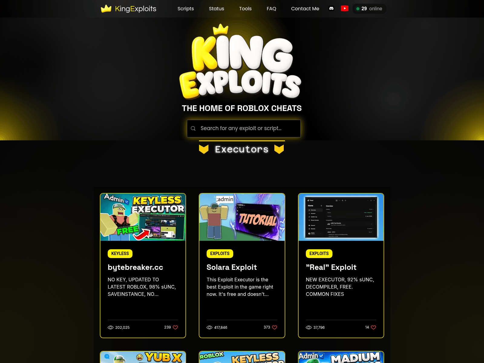 Screenshot von kingexploits.com