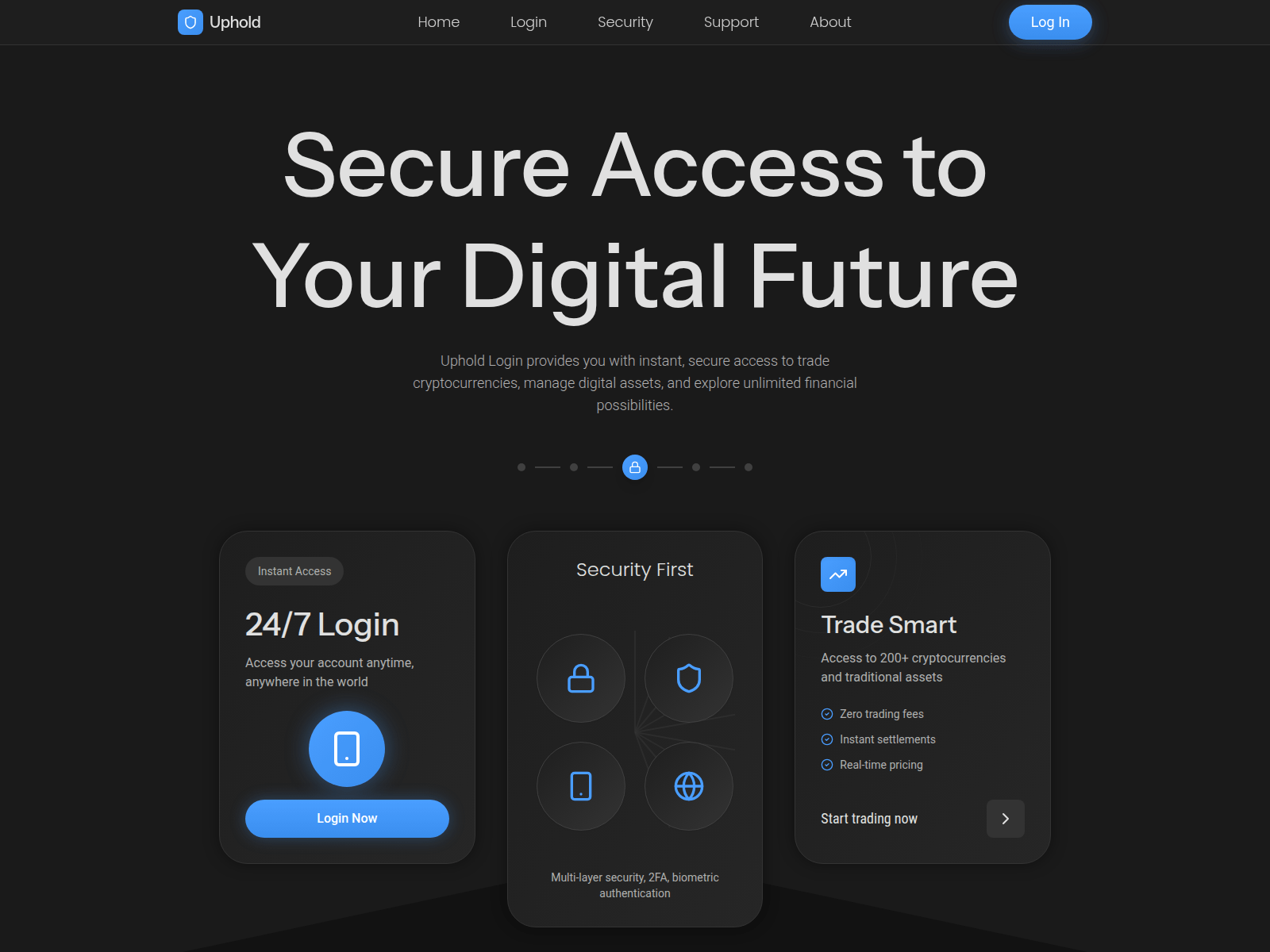 Знімок екрана up-hold-io.created.app