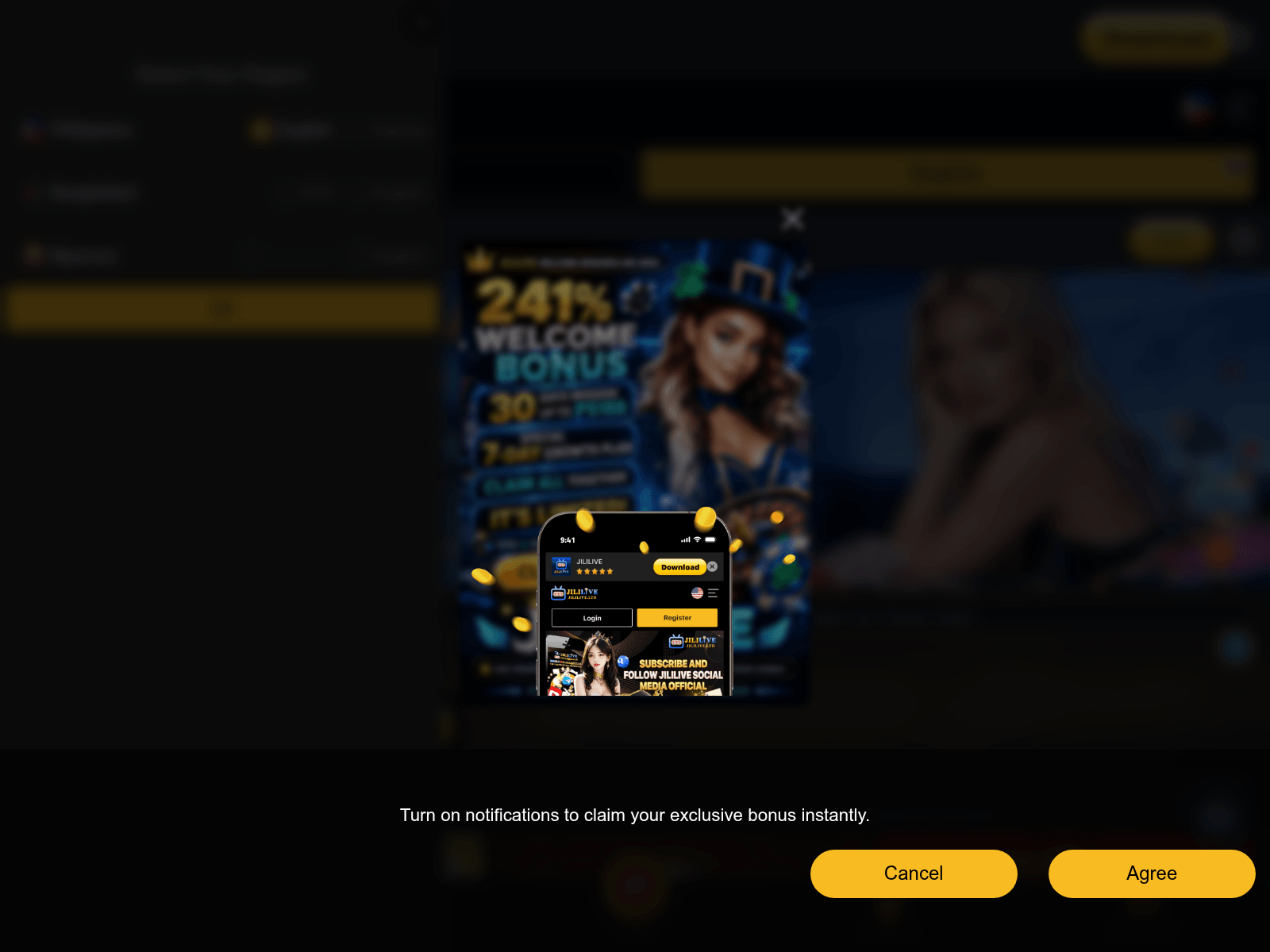 Screenshot of livejl-invite-reward.cc