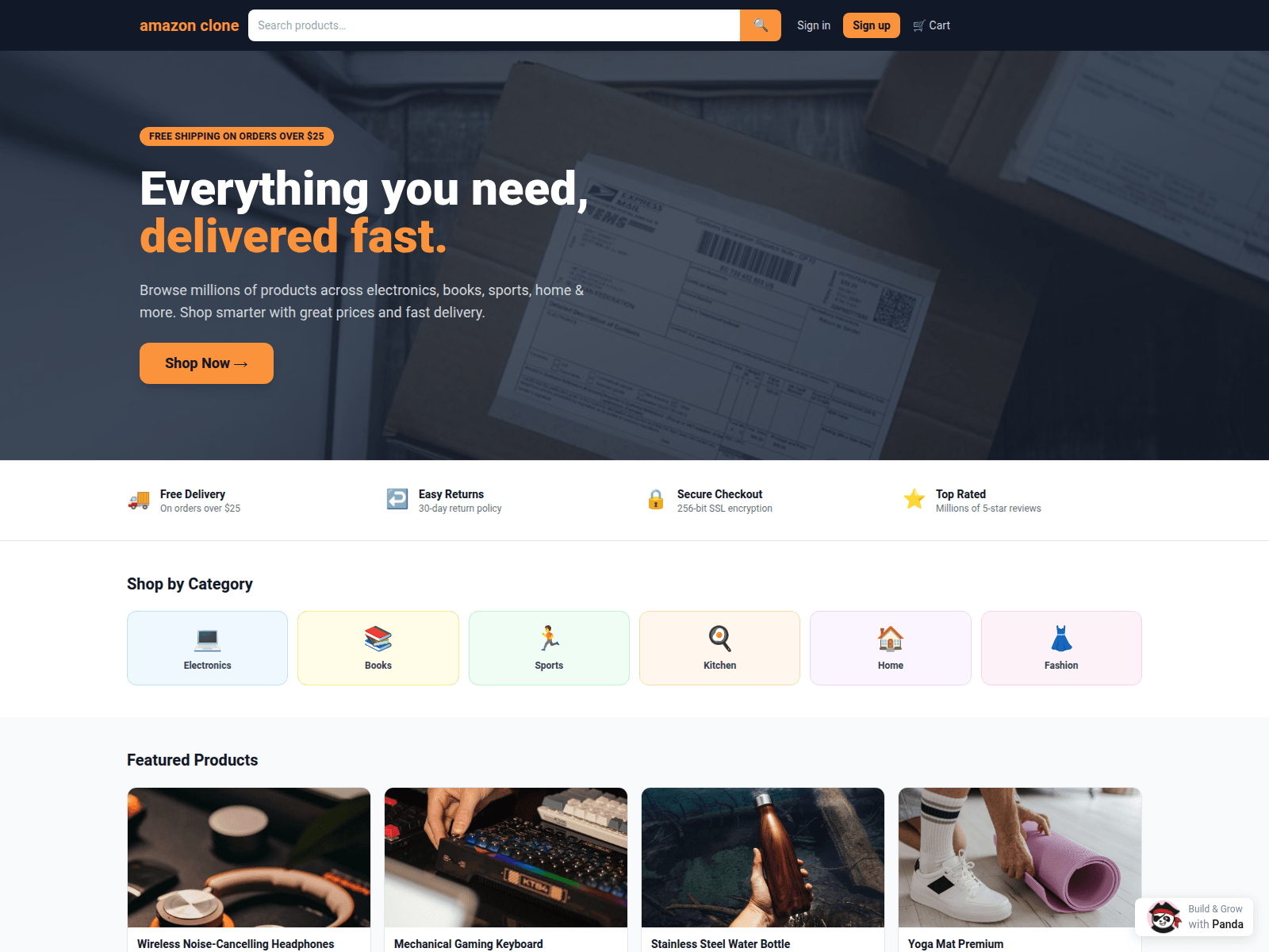 Screenshot of amazon-clone-f73c.panda.new