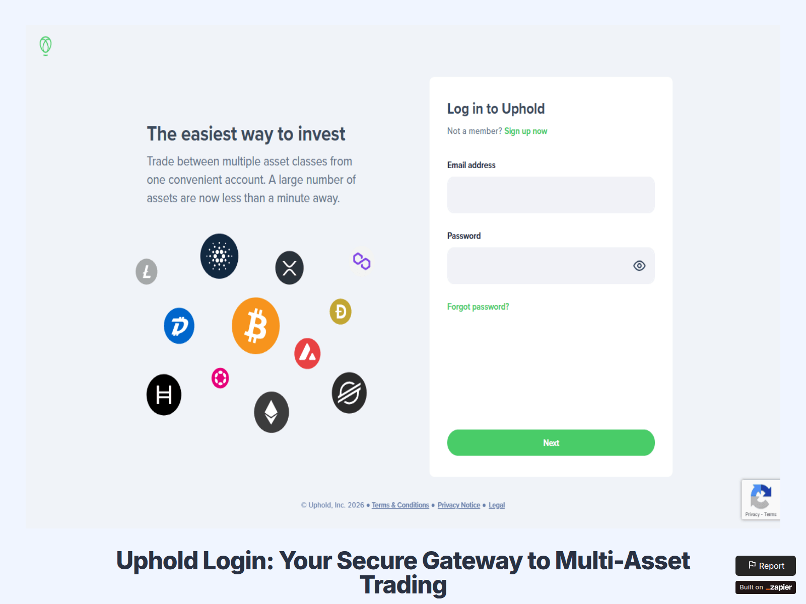 Screenshot of appsupholld.zapier.app
