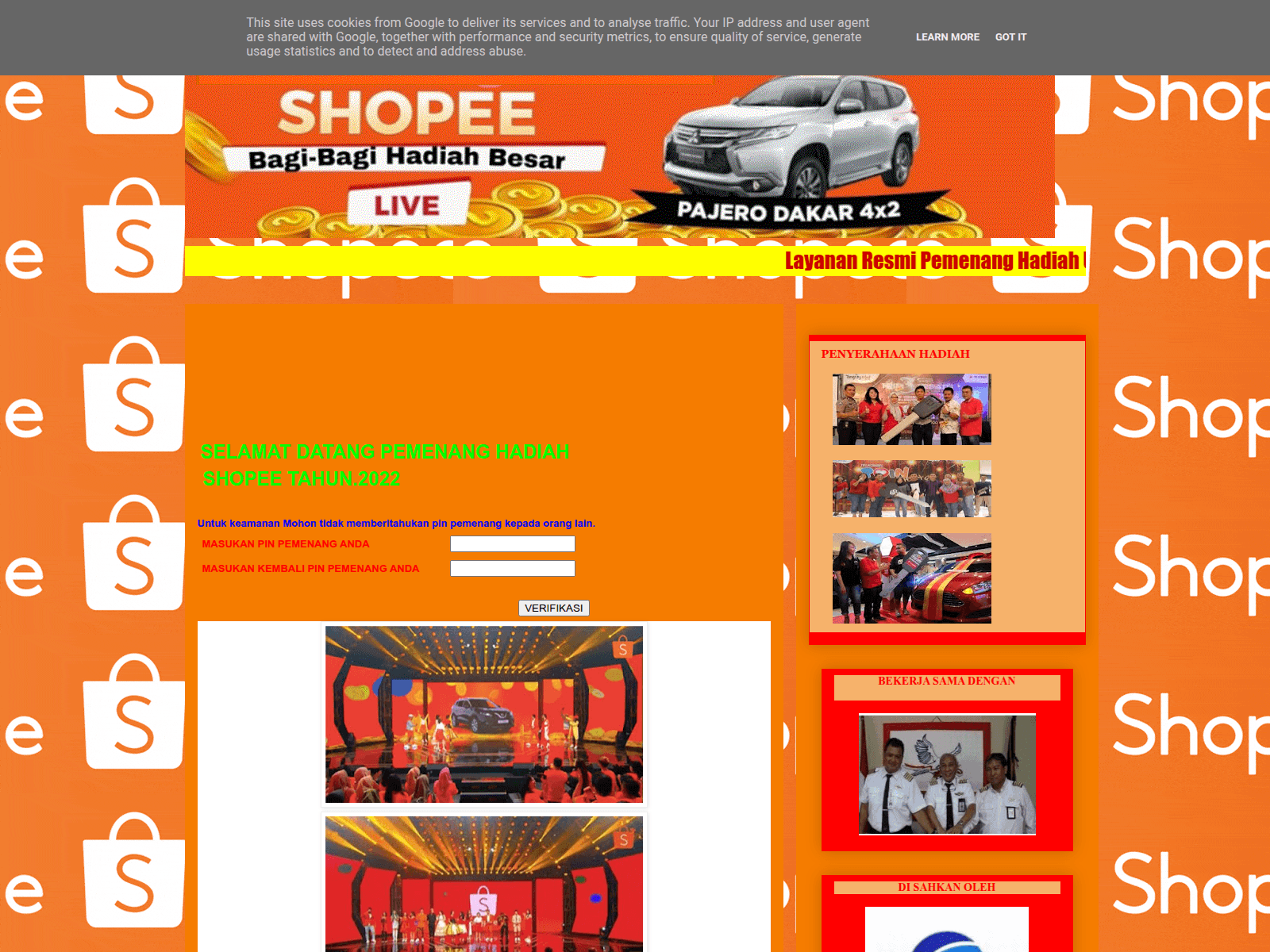 Screenshot of layanan-shopee43.blogspot.com