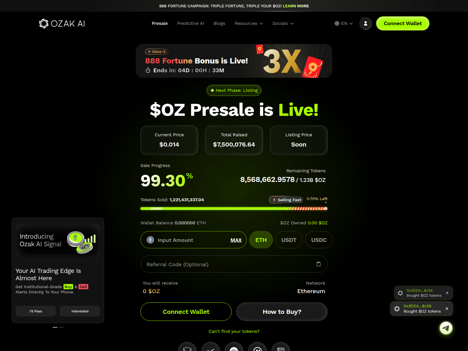 Screenshot of ozak-ai.sale