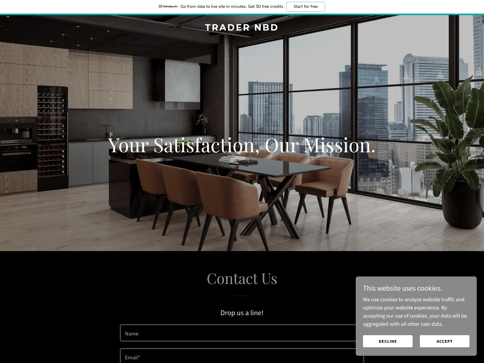 Screenshot of tradernbd.com