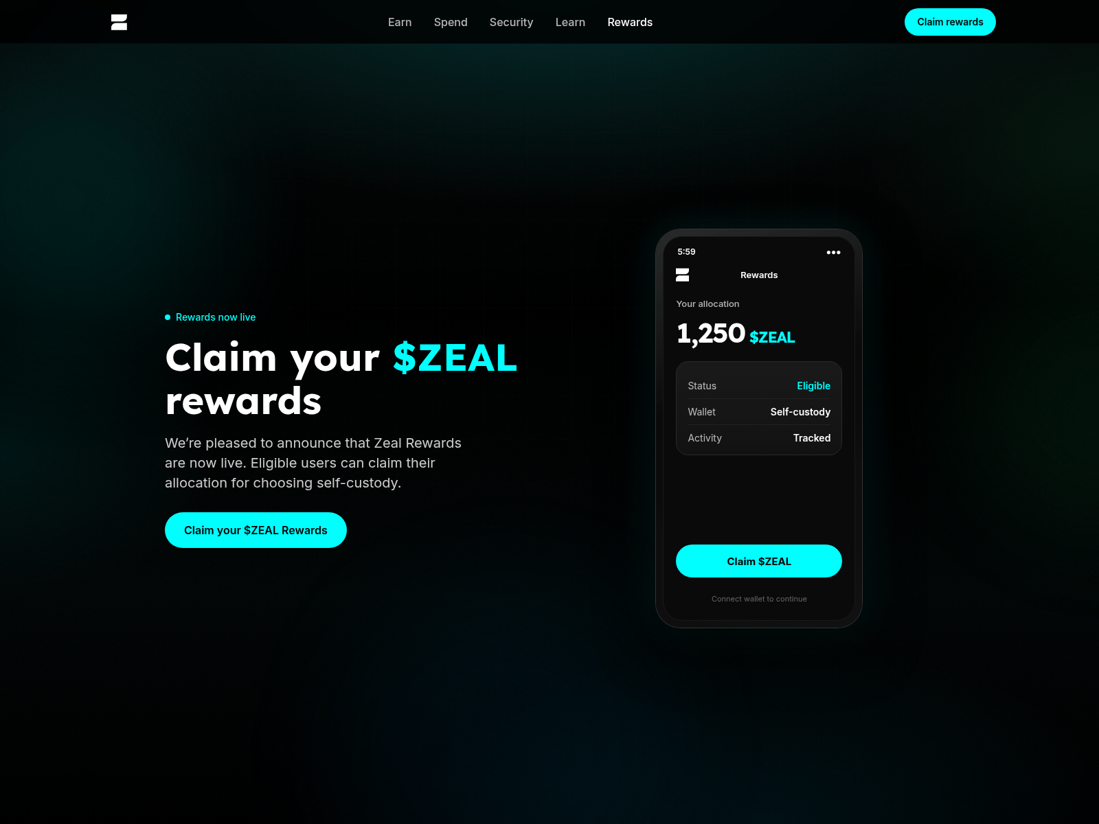 Screenshot of rewards-zeal.app