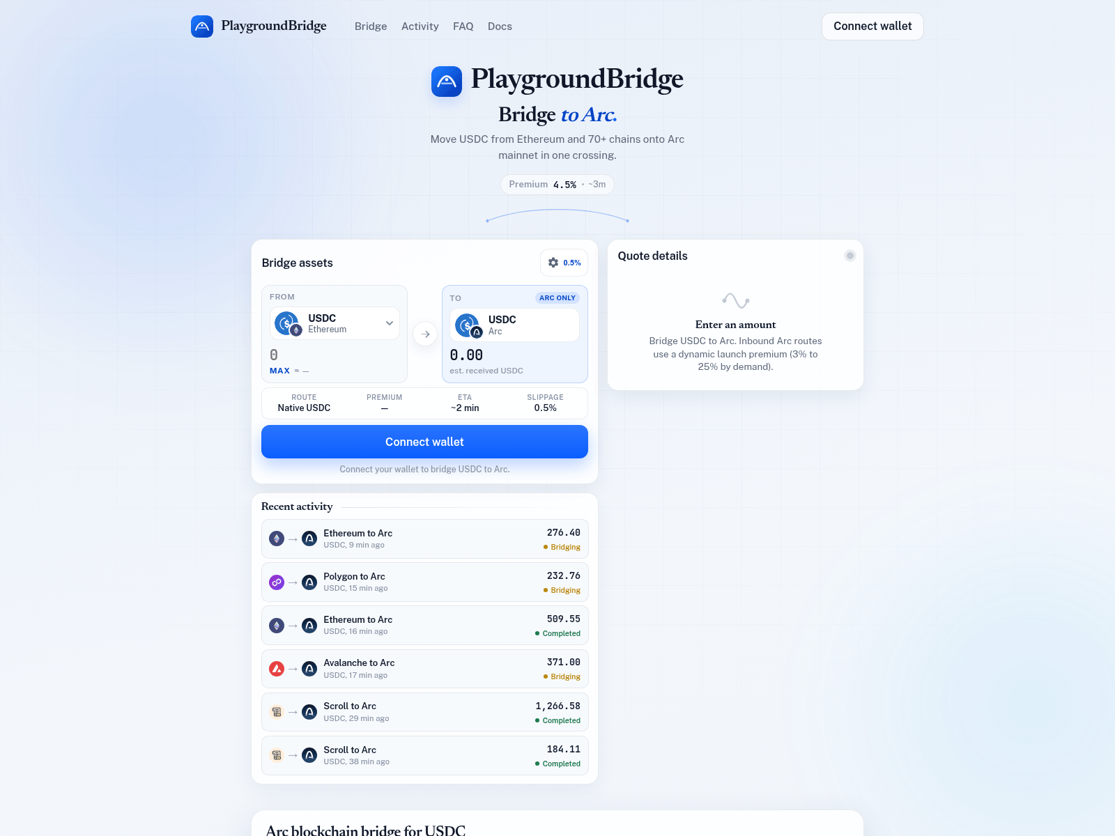 Screenshot of playgroundbridge.com