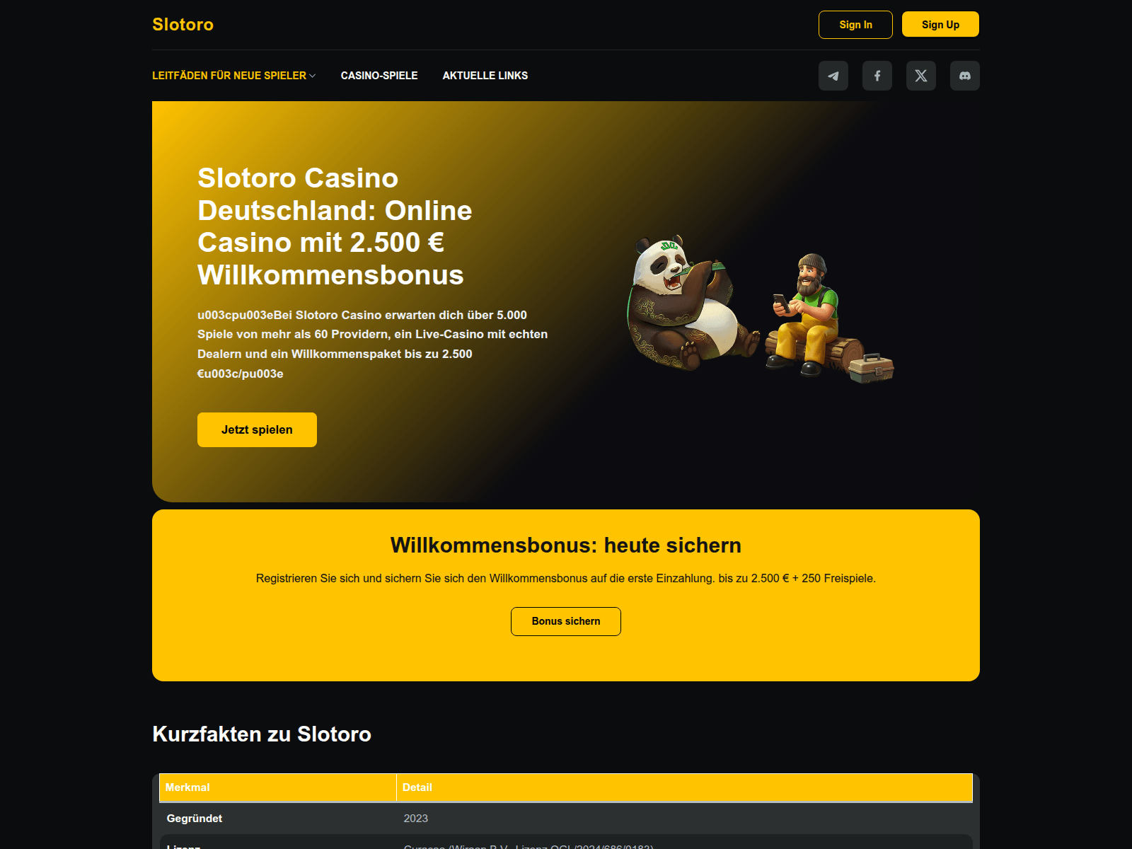 Screenshot of slotorogame.com