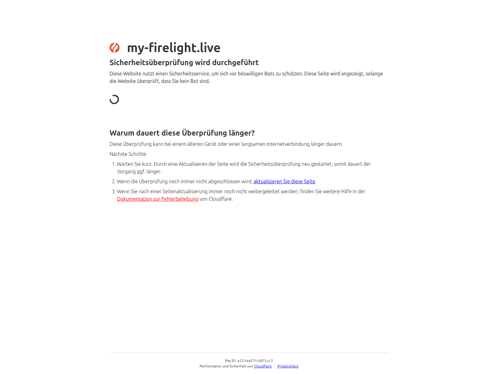 Screenshot of my-firelight.live