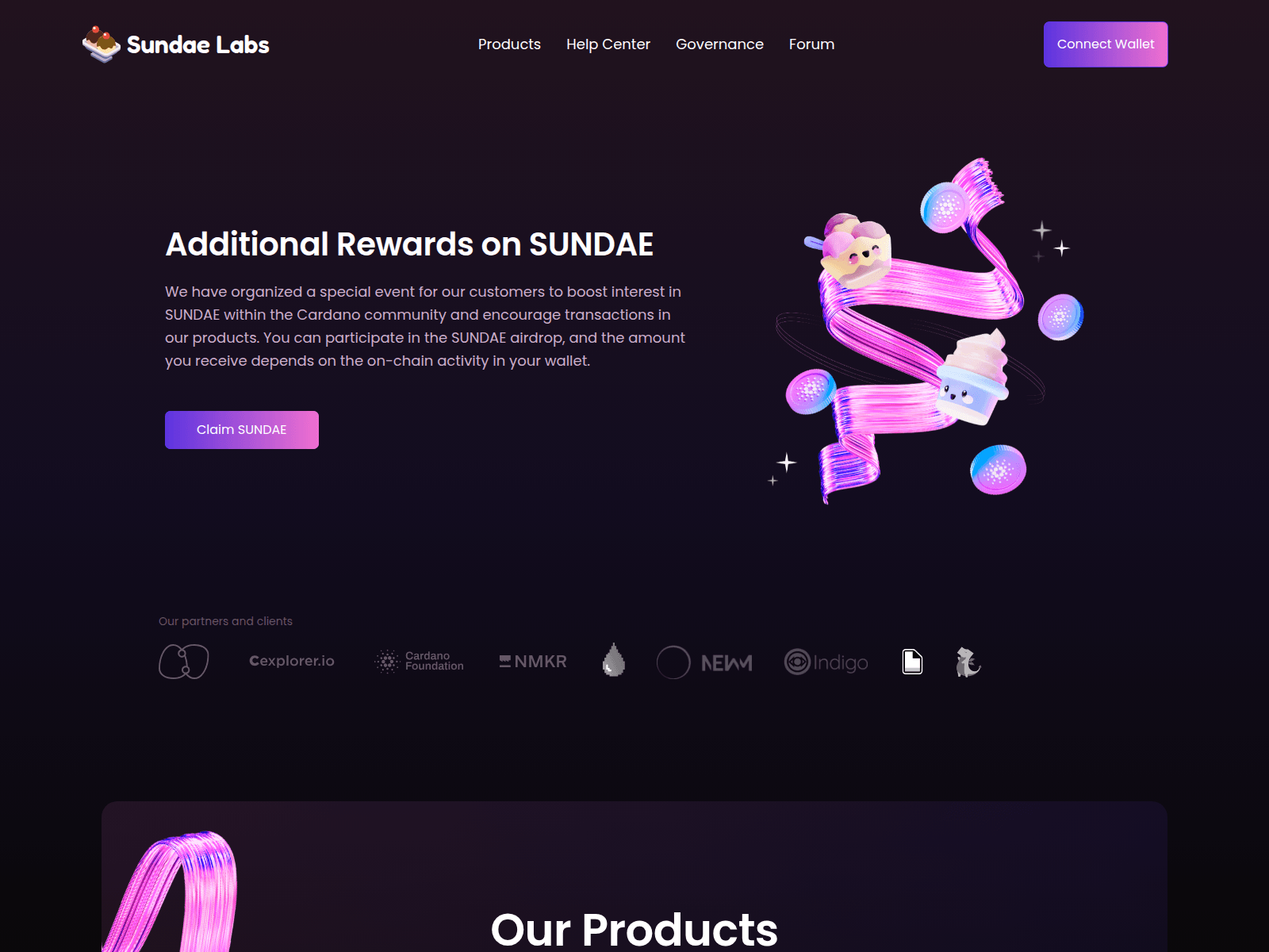 Screenshot of sundaehq.info