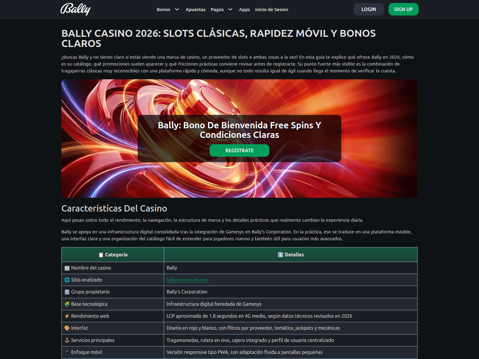 Screenshot of ballypremio-es.com