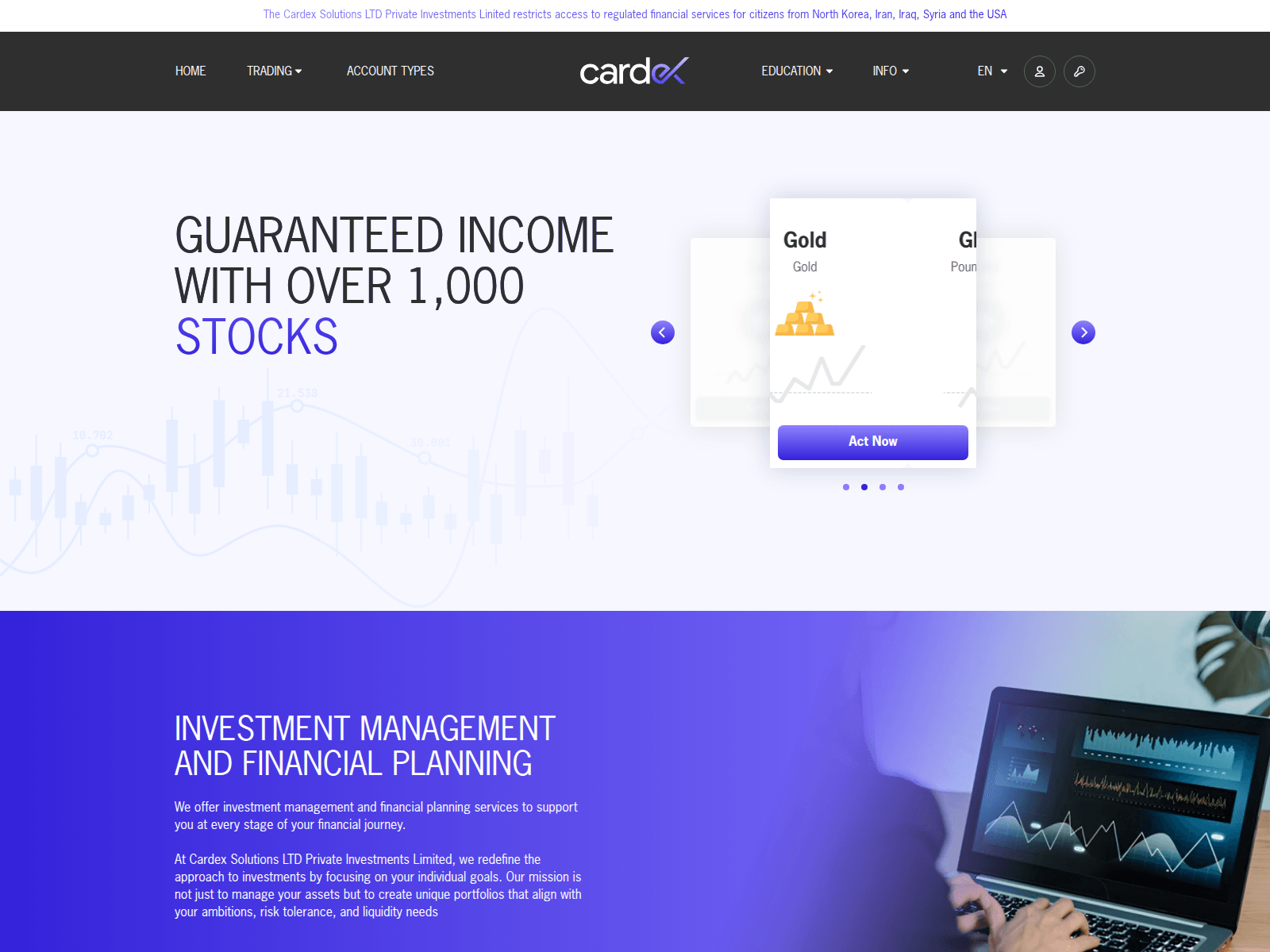 Screenshot of cardex-lim.com