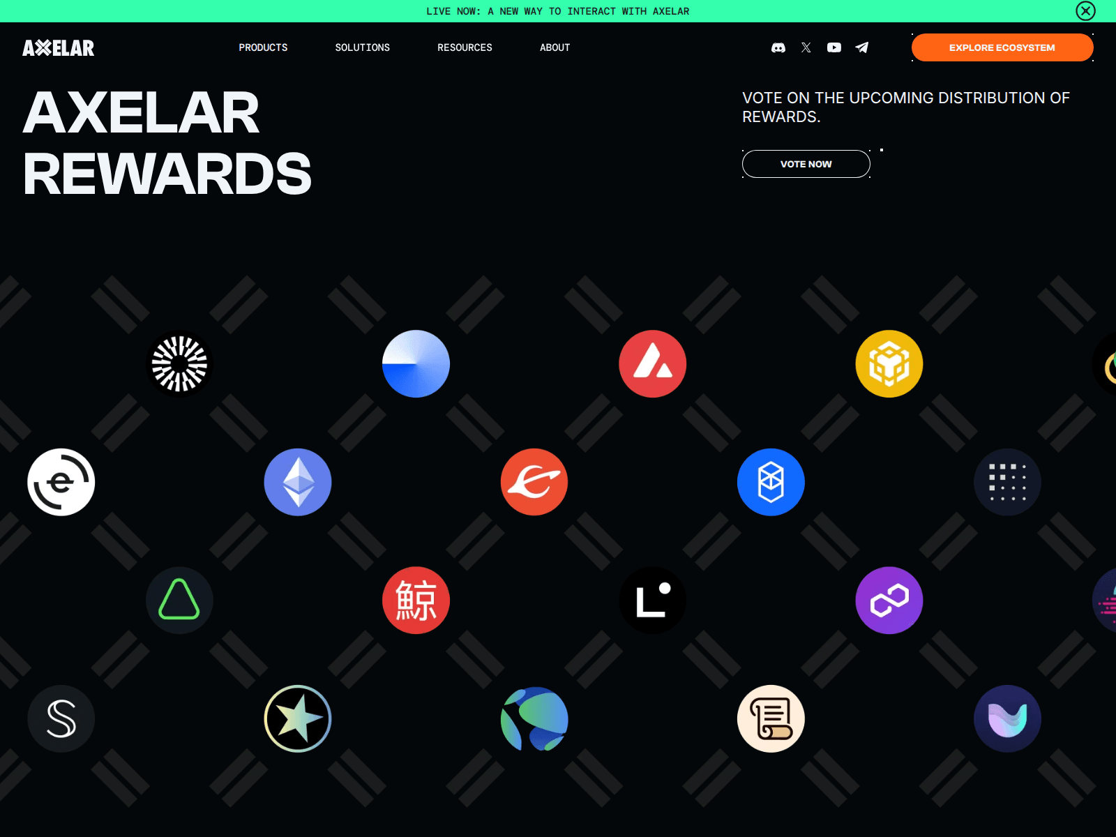 Screenshot of vote-axelar.network