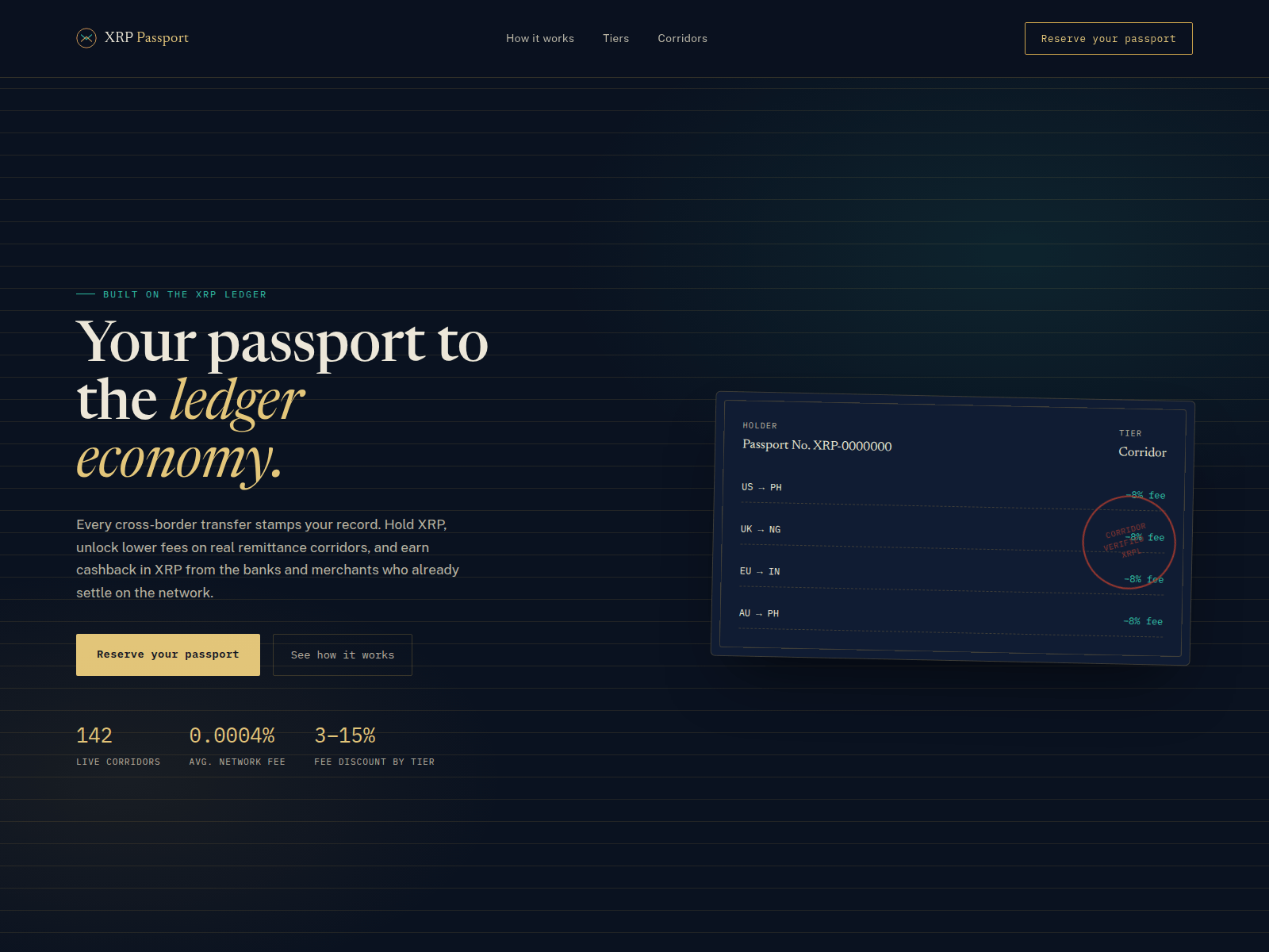 Screenshot of xrp-passport.com