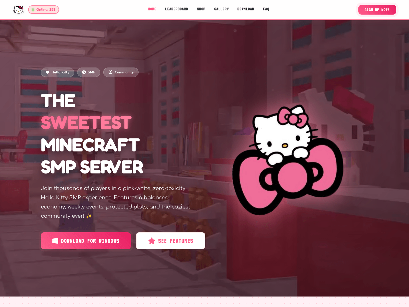 Screenshot of kittiecraftmc.com