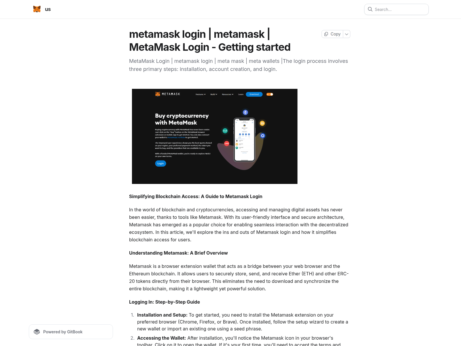 Screenshot of metamisklogiina.gitbook.io