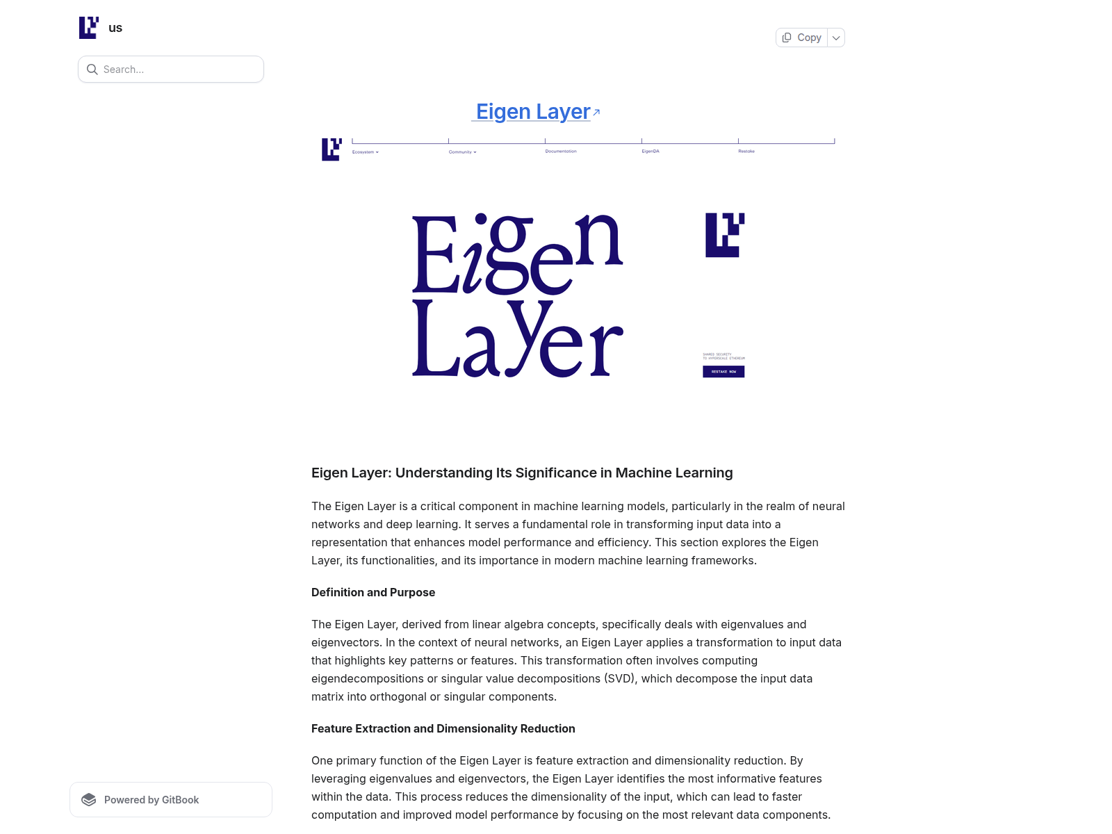 Screenshot of homepage-w-eigenlayer.gitbook.io