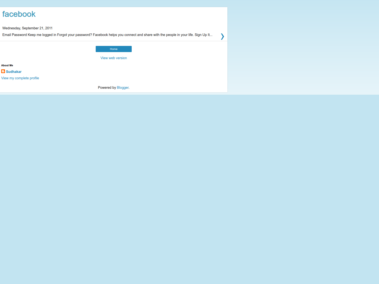 Screenshot of facebooksignuplogin.blogspot.com