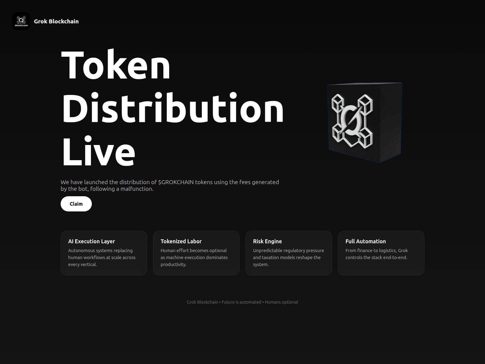 Screenshot of grokblockchain.com