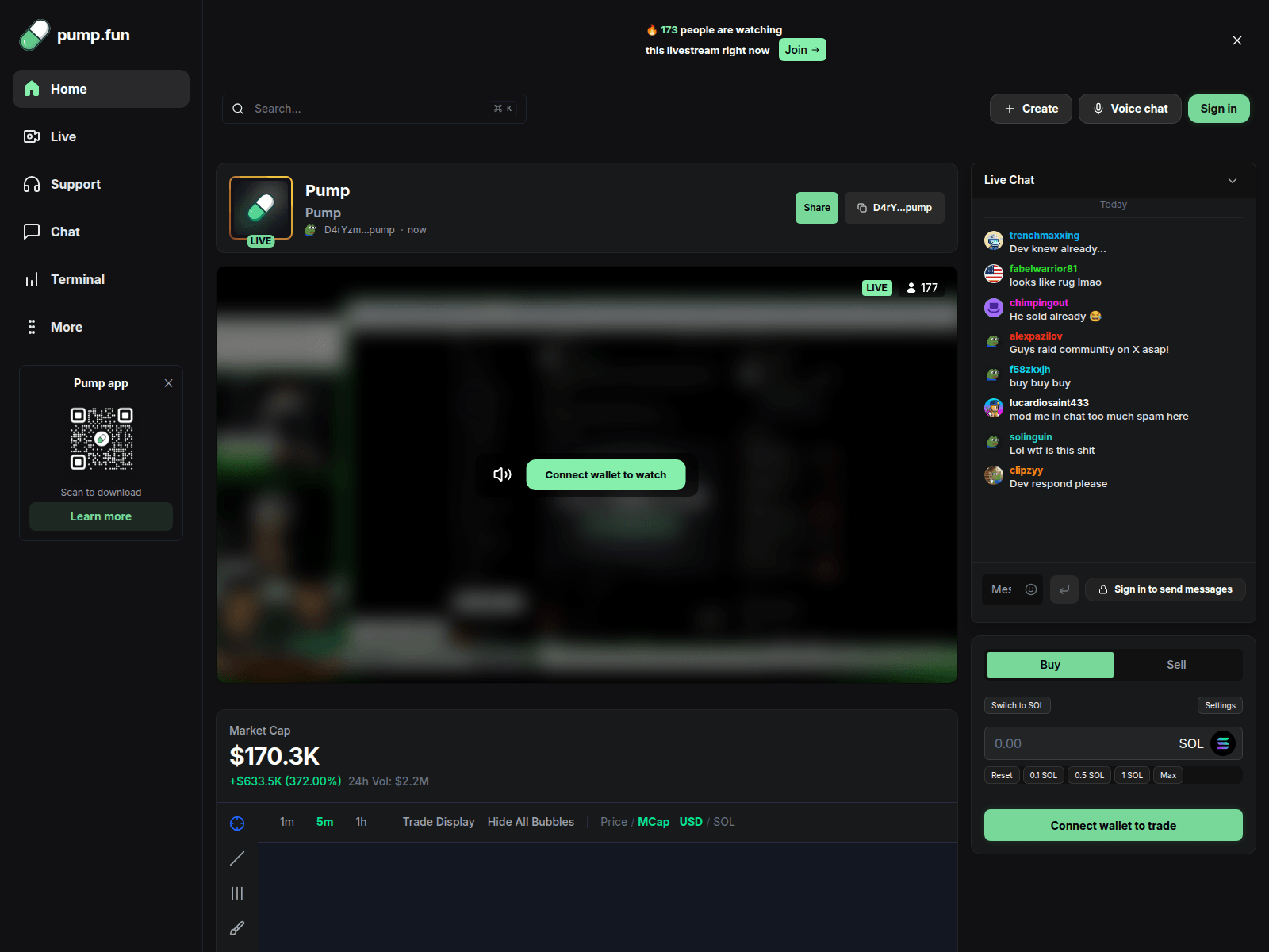 Screenshot of pump-streamings.live