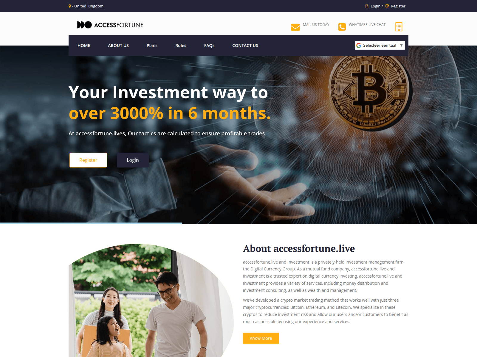 Screenshot of accessfortune.live