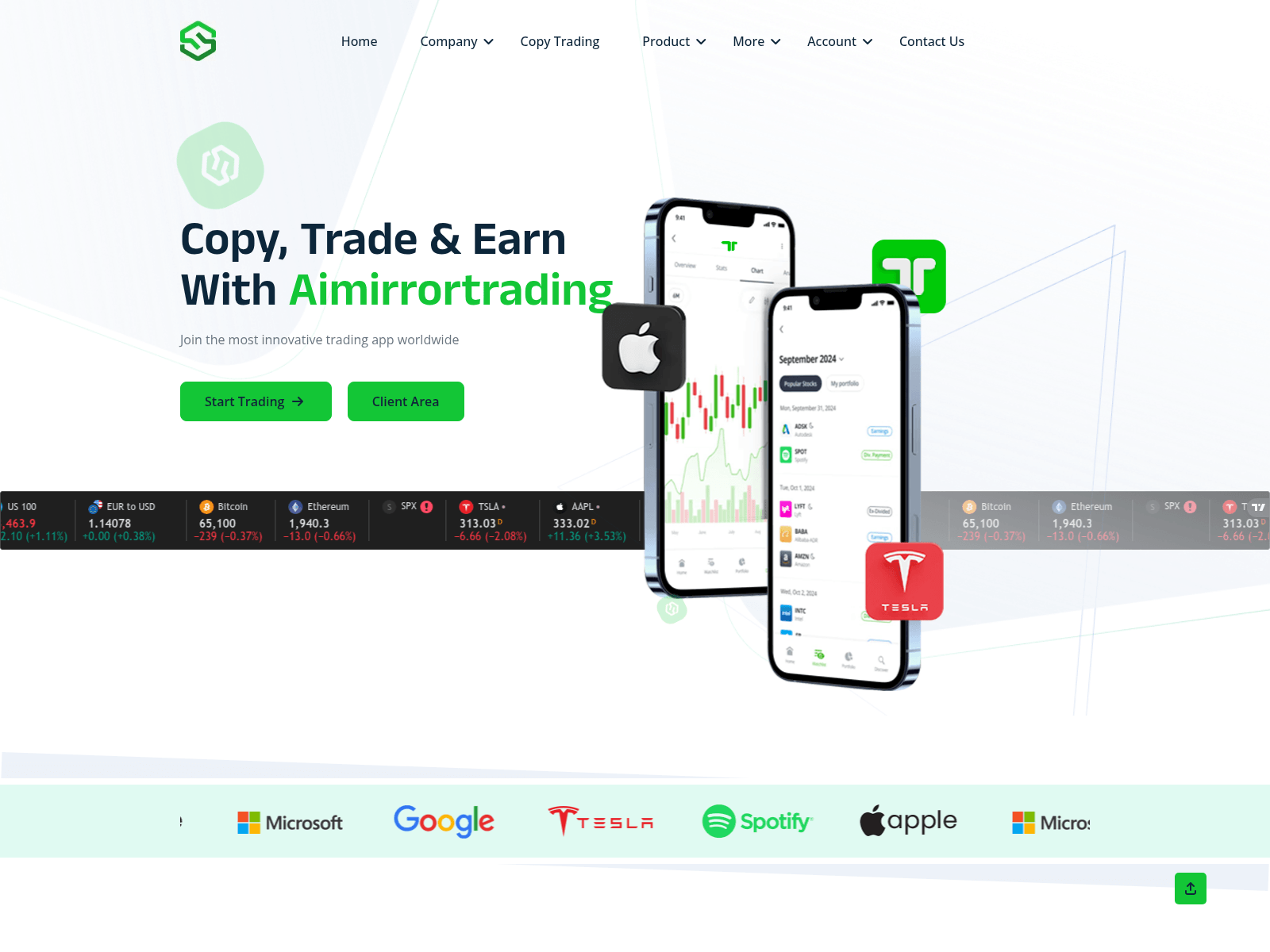 Screenshot of aimirrortrading.com
