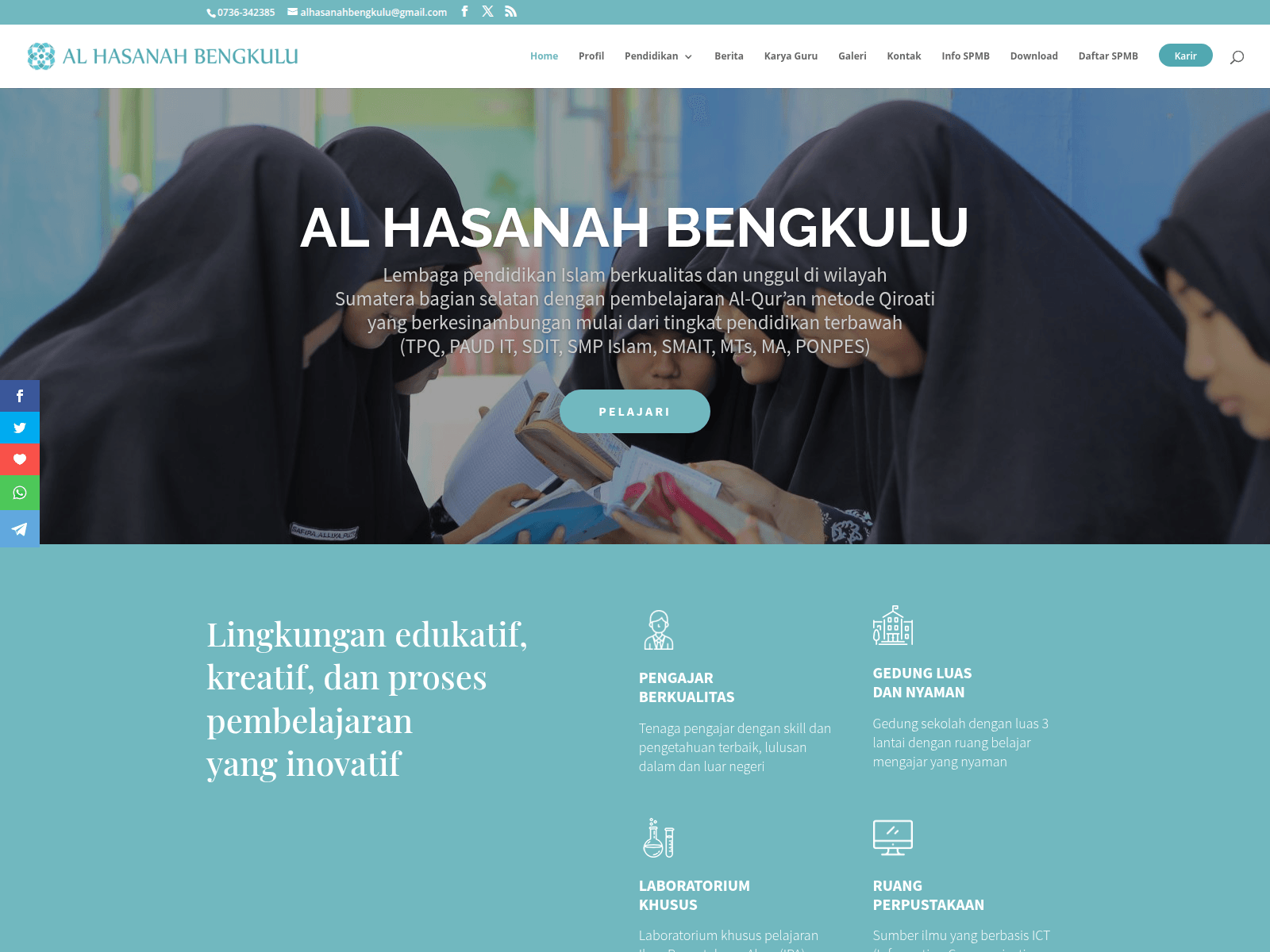 Screenshot of alhasanah.or.id