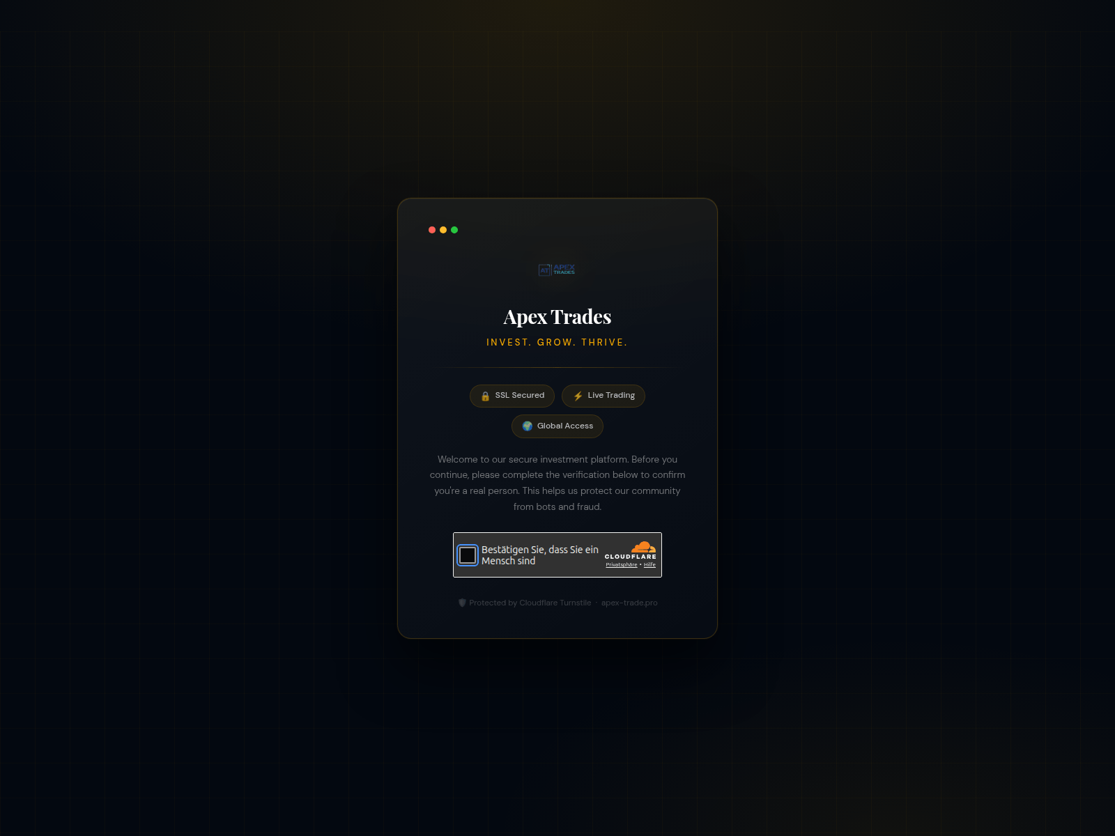 Screenshot of apex-trade.pro