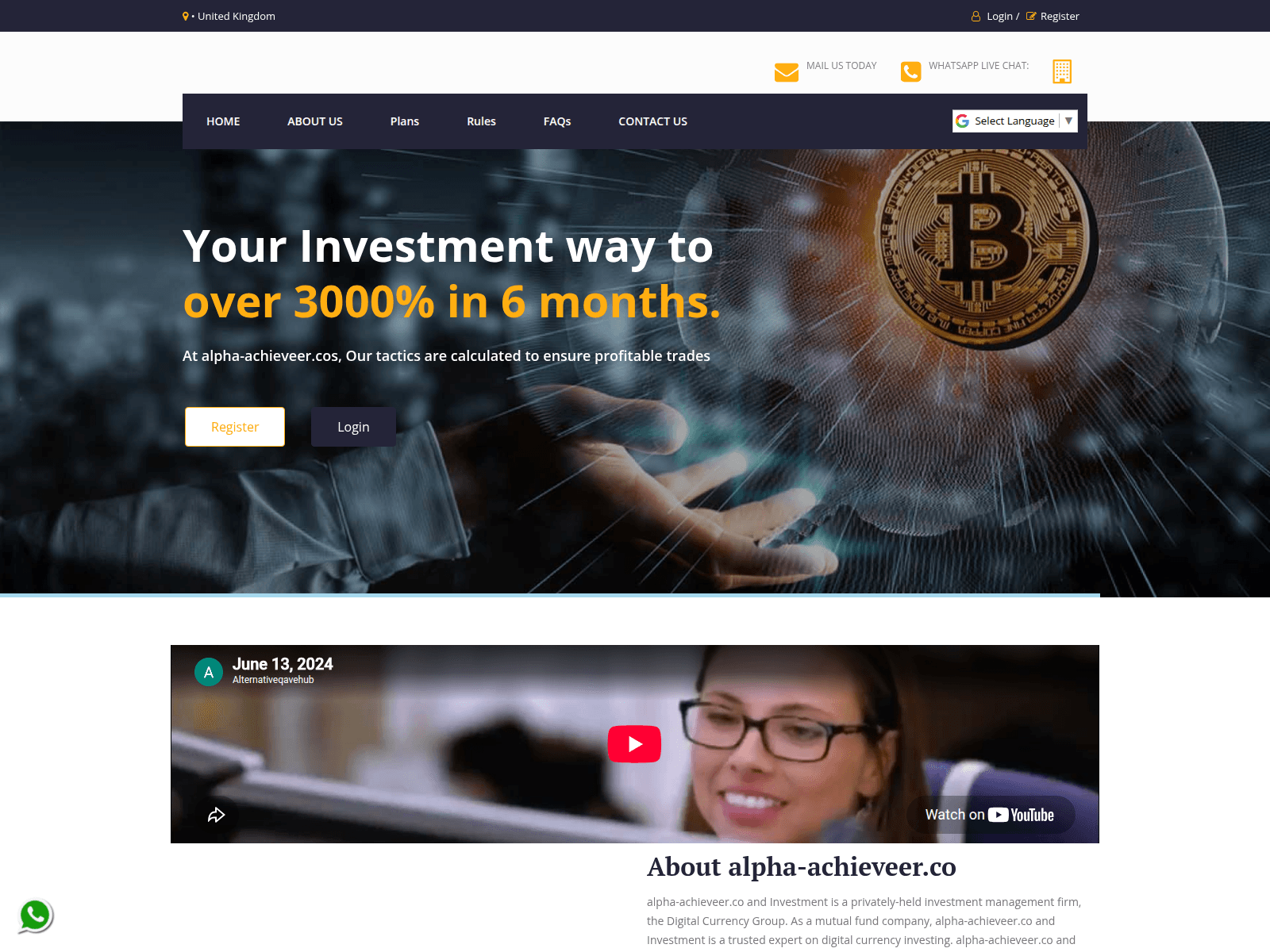 Screenshot of alpha-achieveer.co