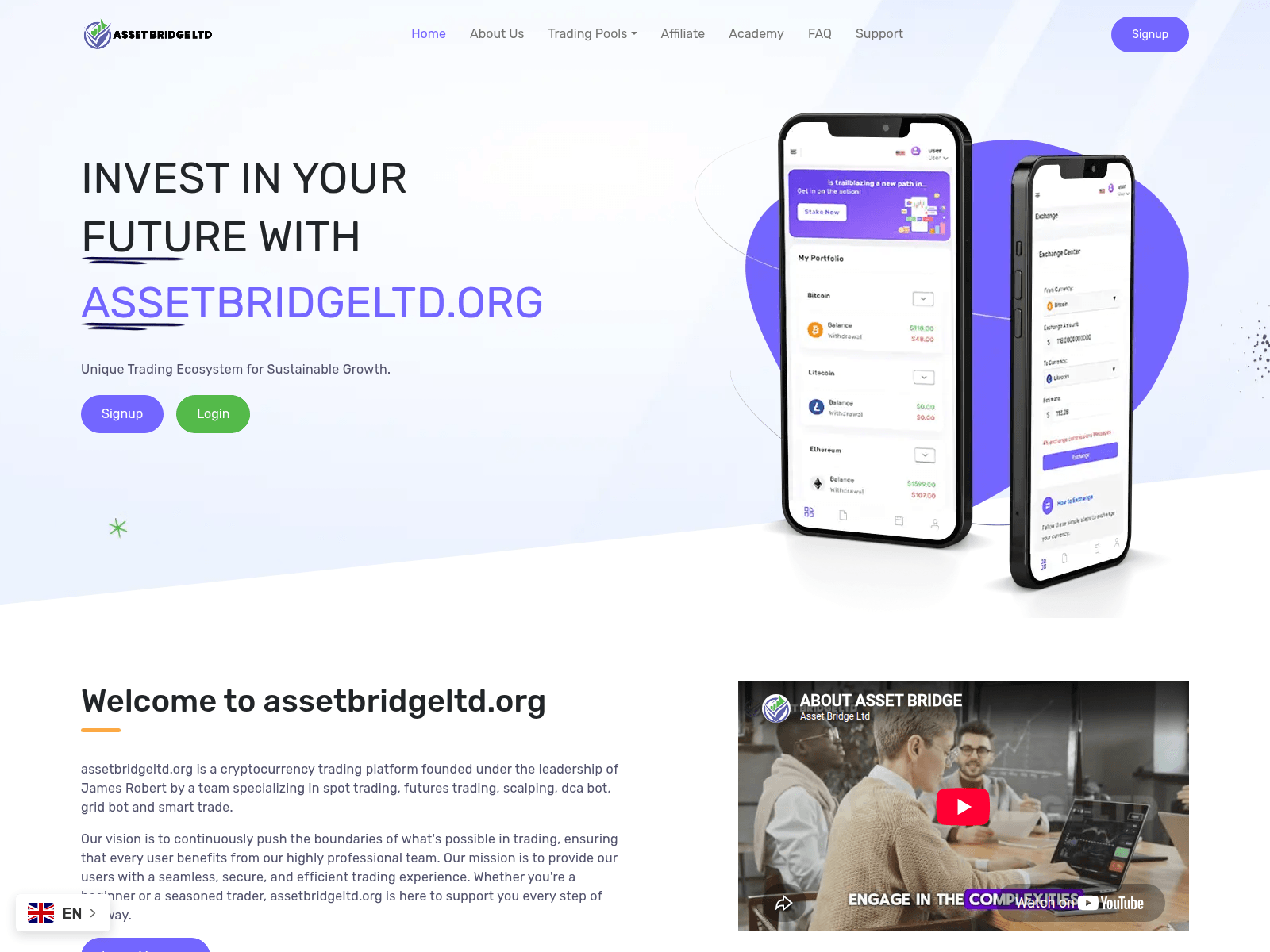 Screenshot of assetbridgeltd.org