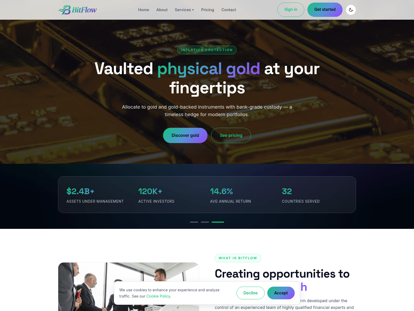 Screenshot of bflowholdings.com