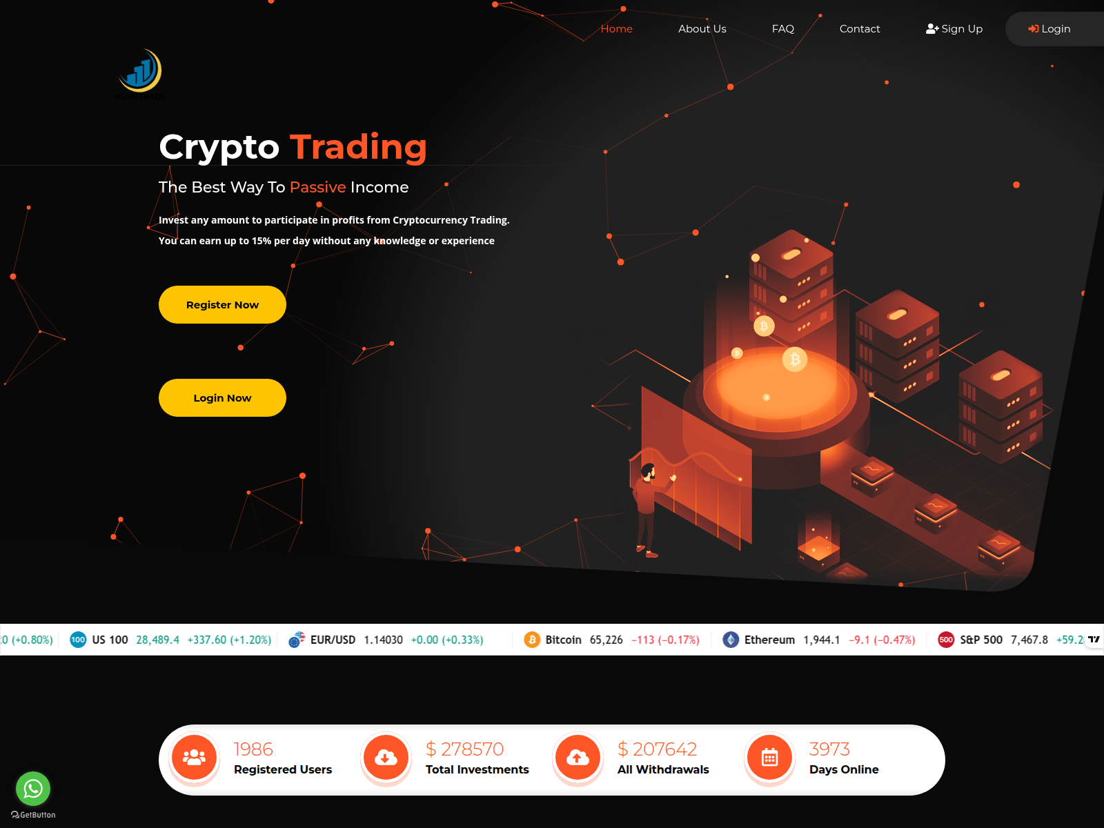 Screenshot of assistrade.live
