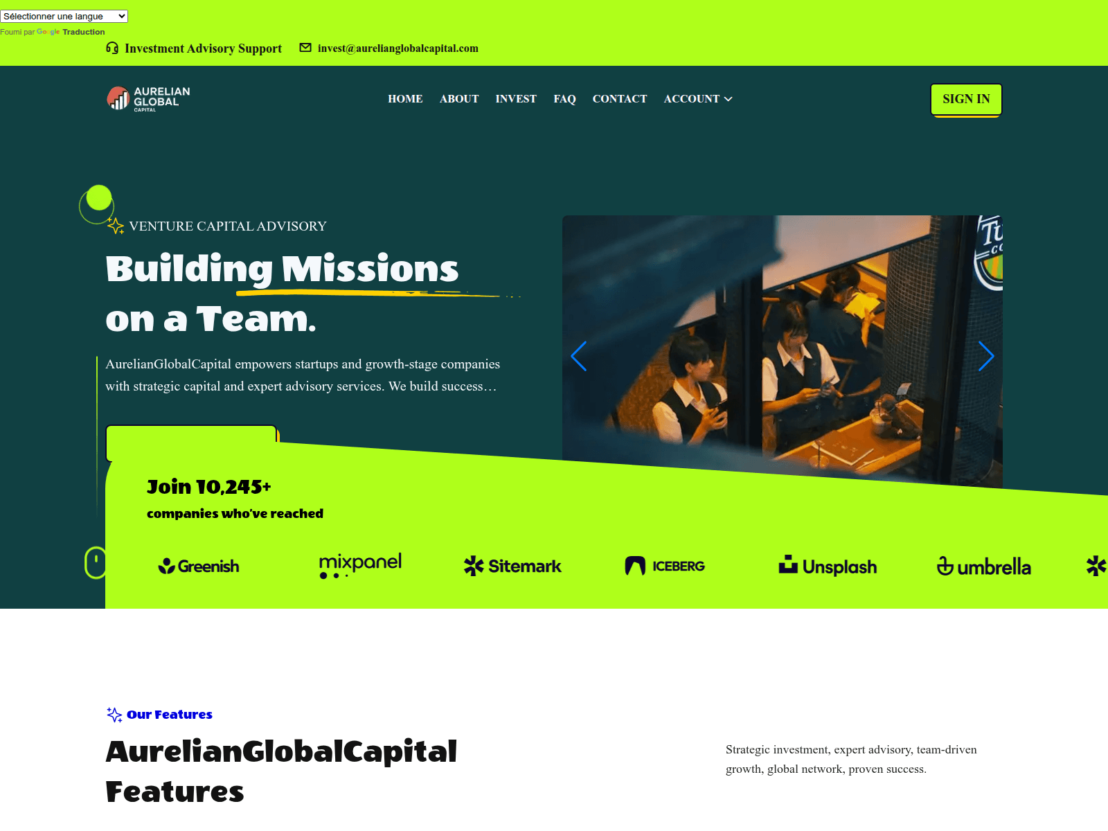 Screenshot of aurelianglobalcapital.com