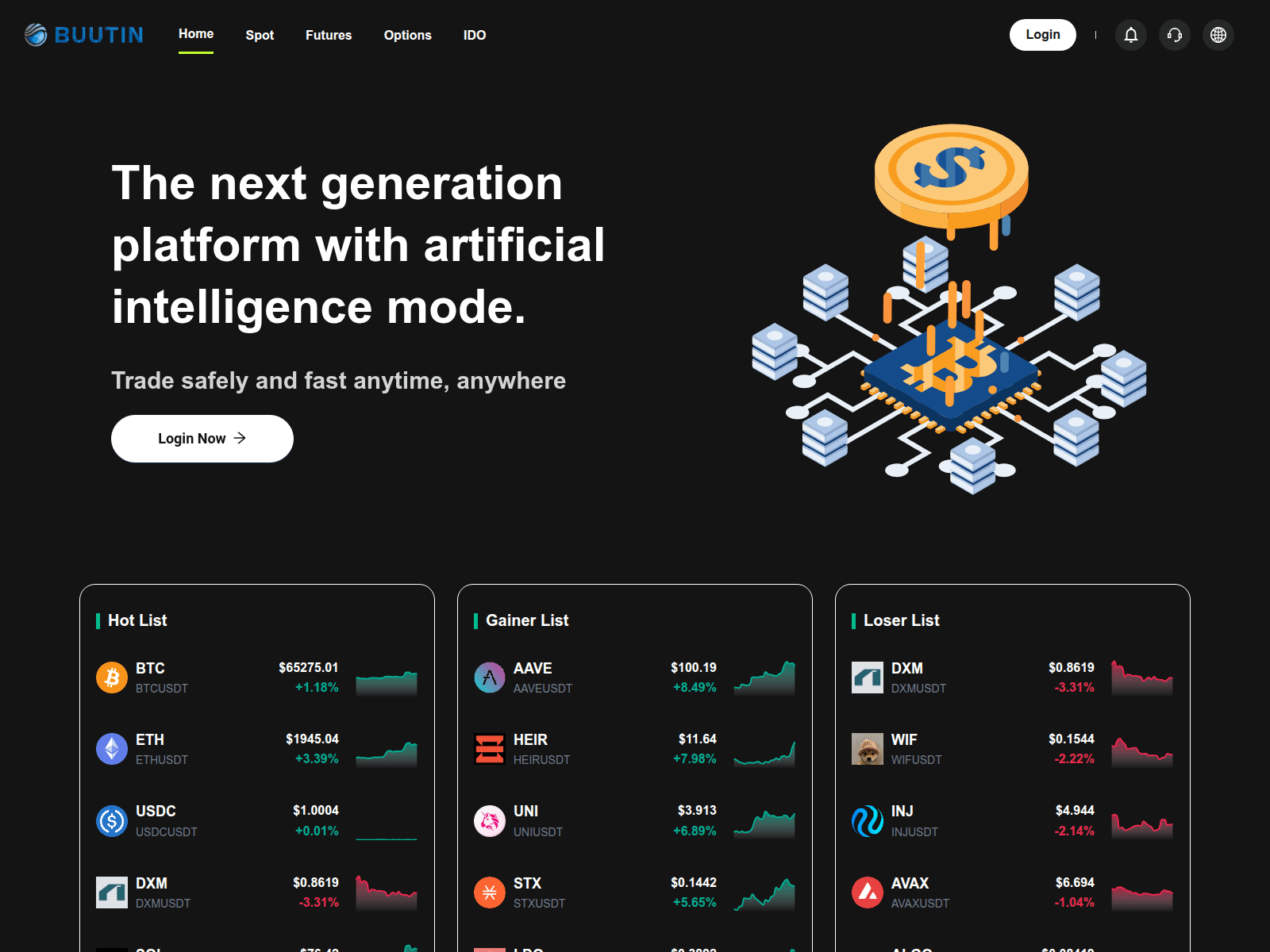 Screenshot of buutin.com