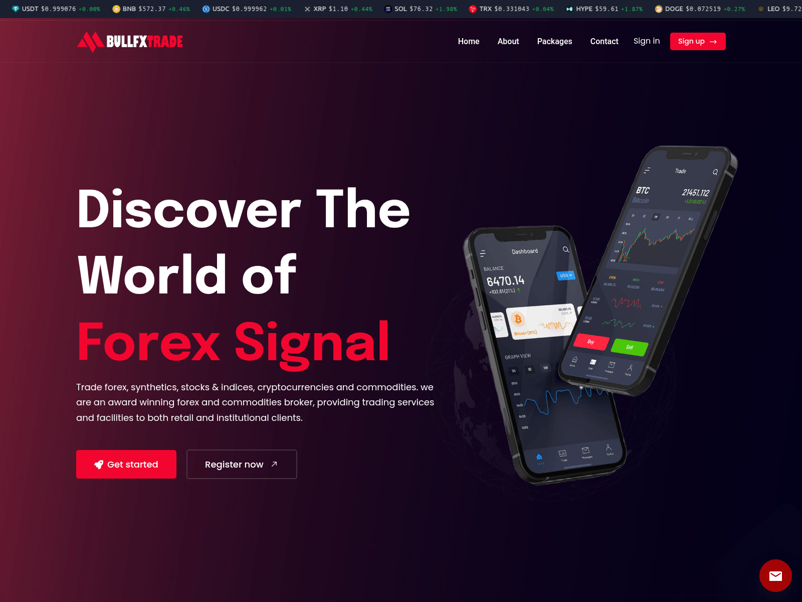 Screenshot of bullfxtrade.com.crowntrustcapital.com