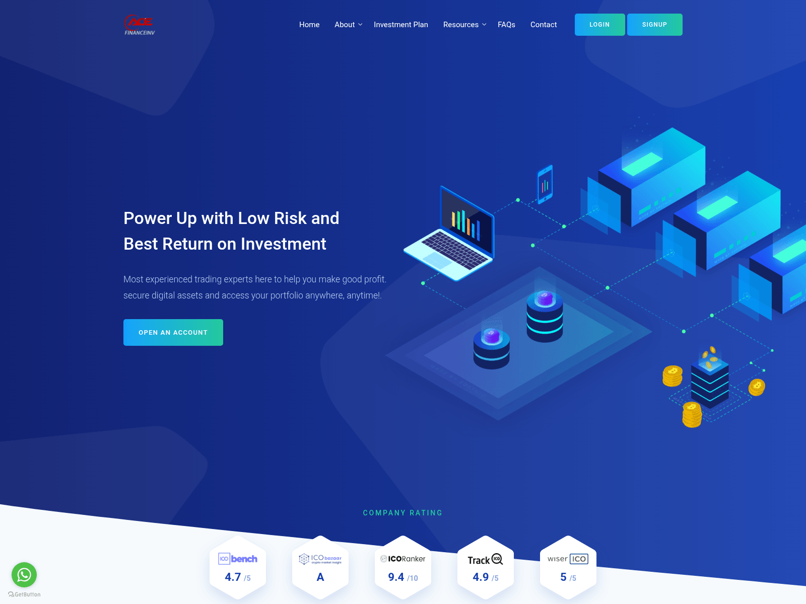 Screenshot of acefinanceinvest.com