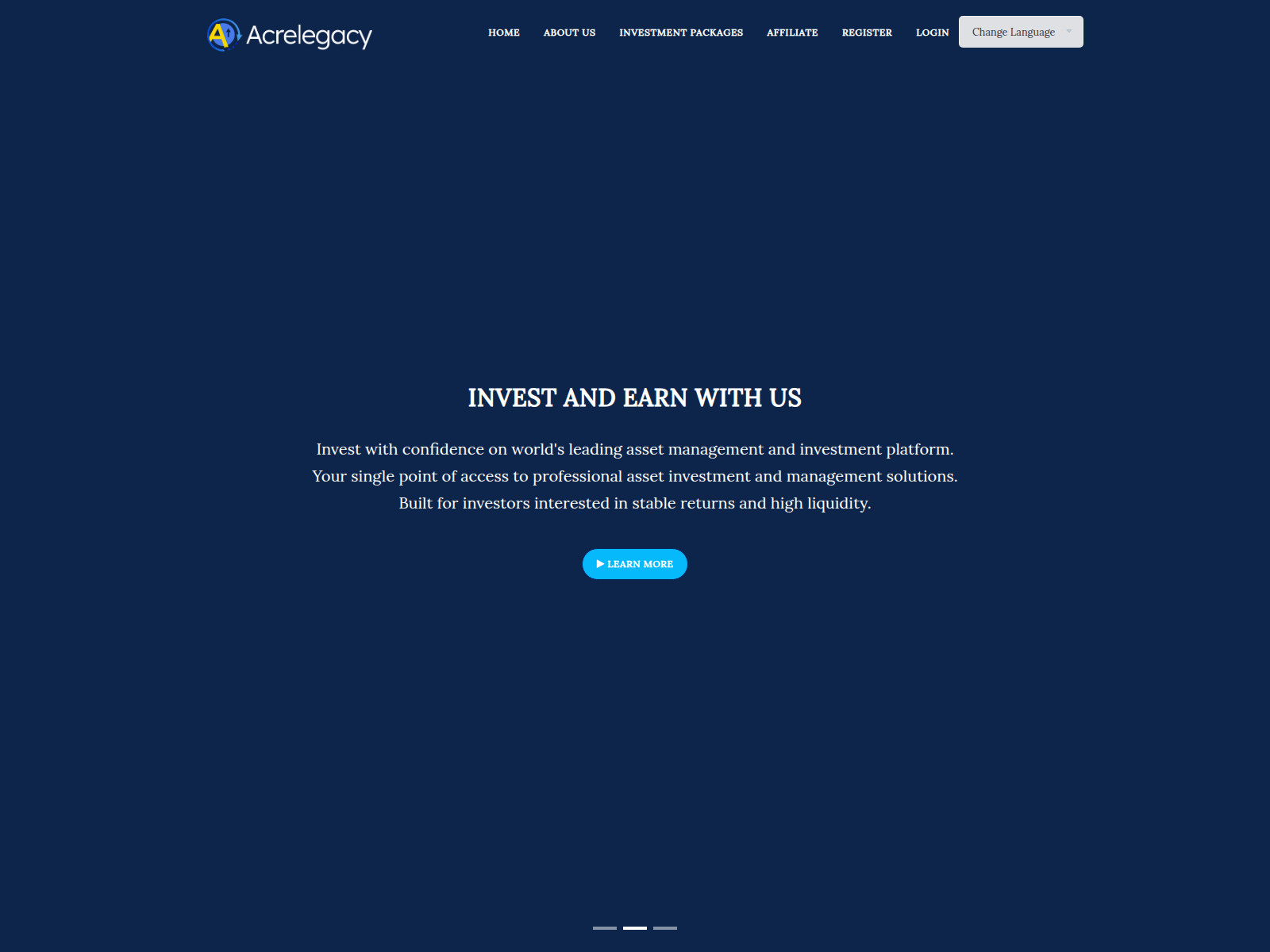 Screenshot of acrelegacy.com