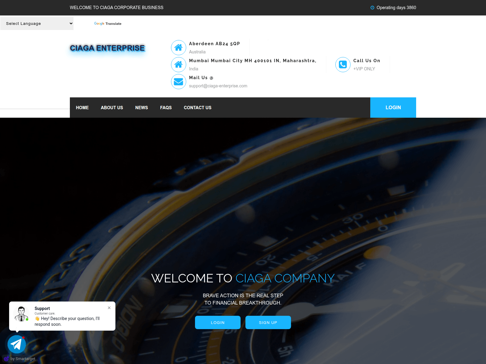 Screenshot of ciaga-enterprise.com