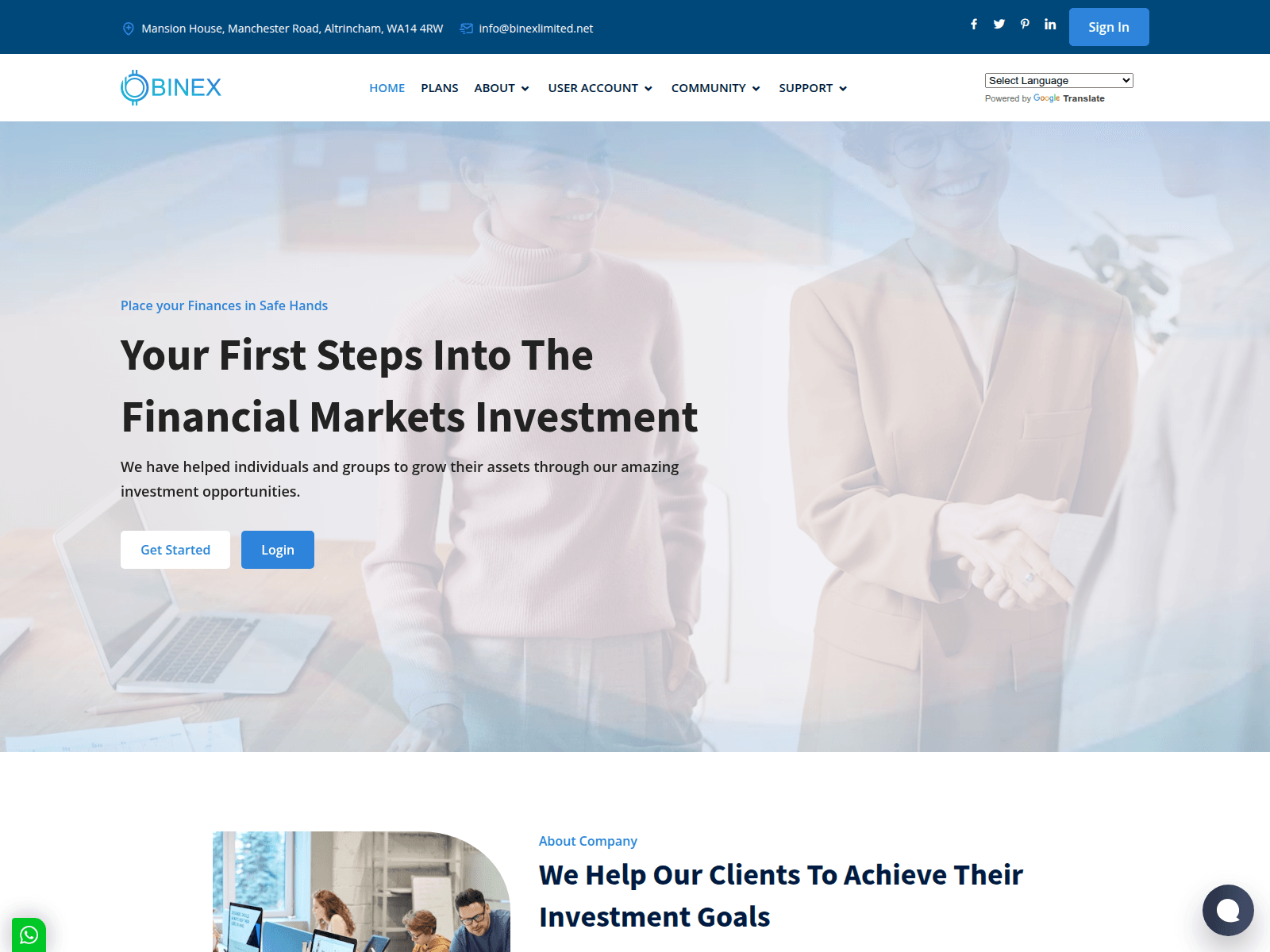 Screenshot of binexlimited.net