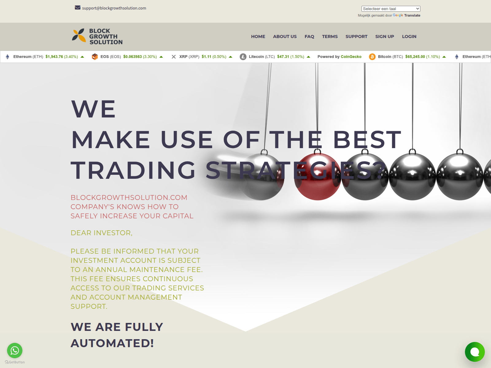 Screenshot of blockgrowthsolution.com