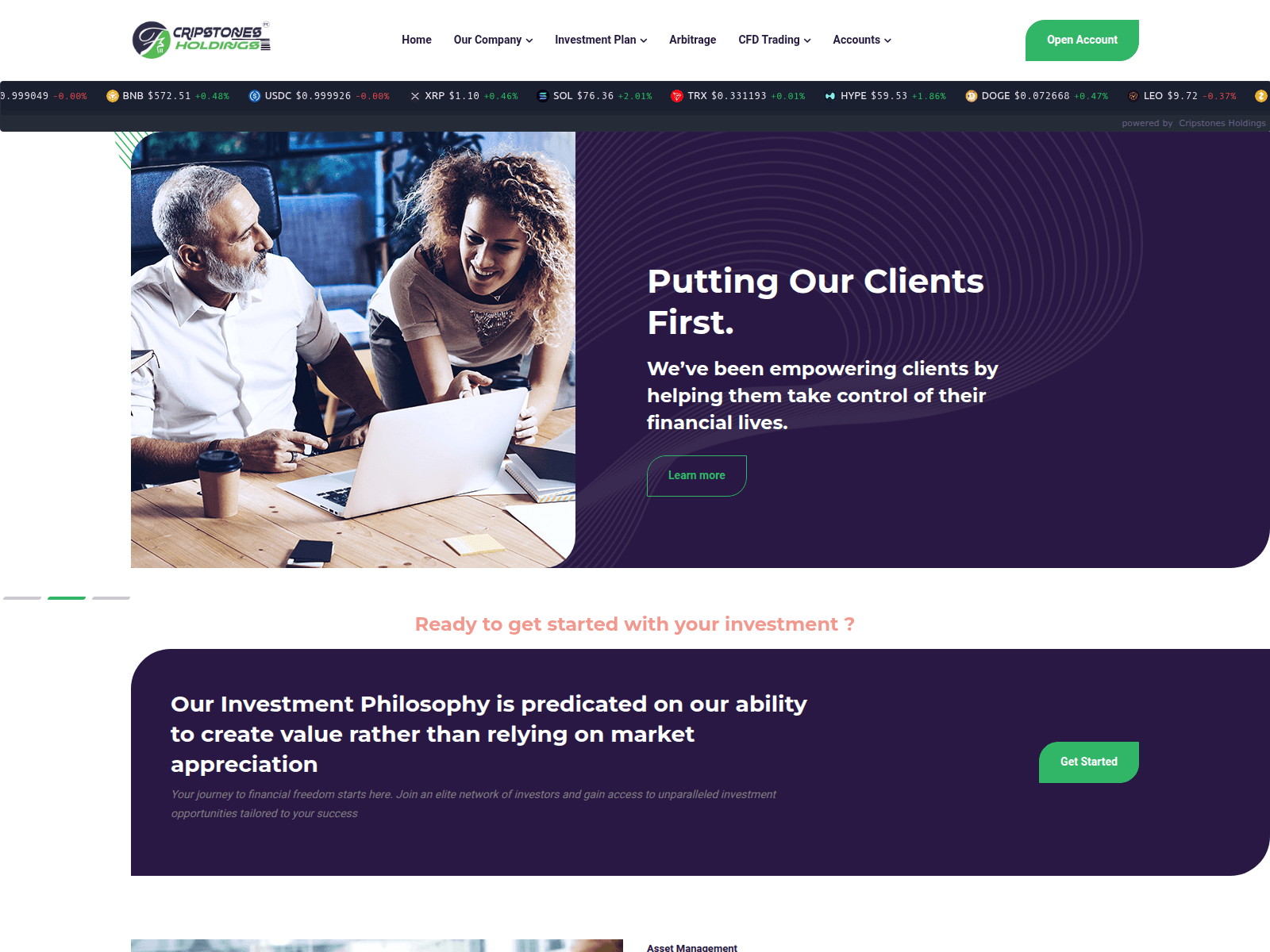 Screenshot of cripstonesholdings.com